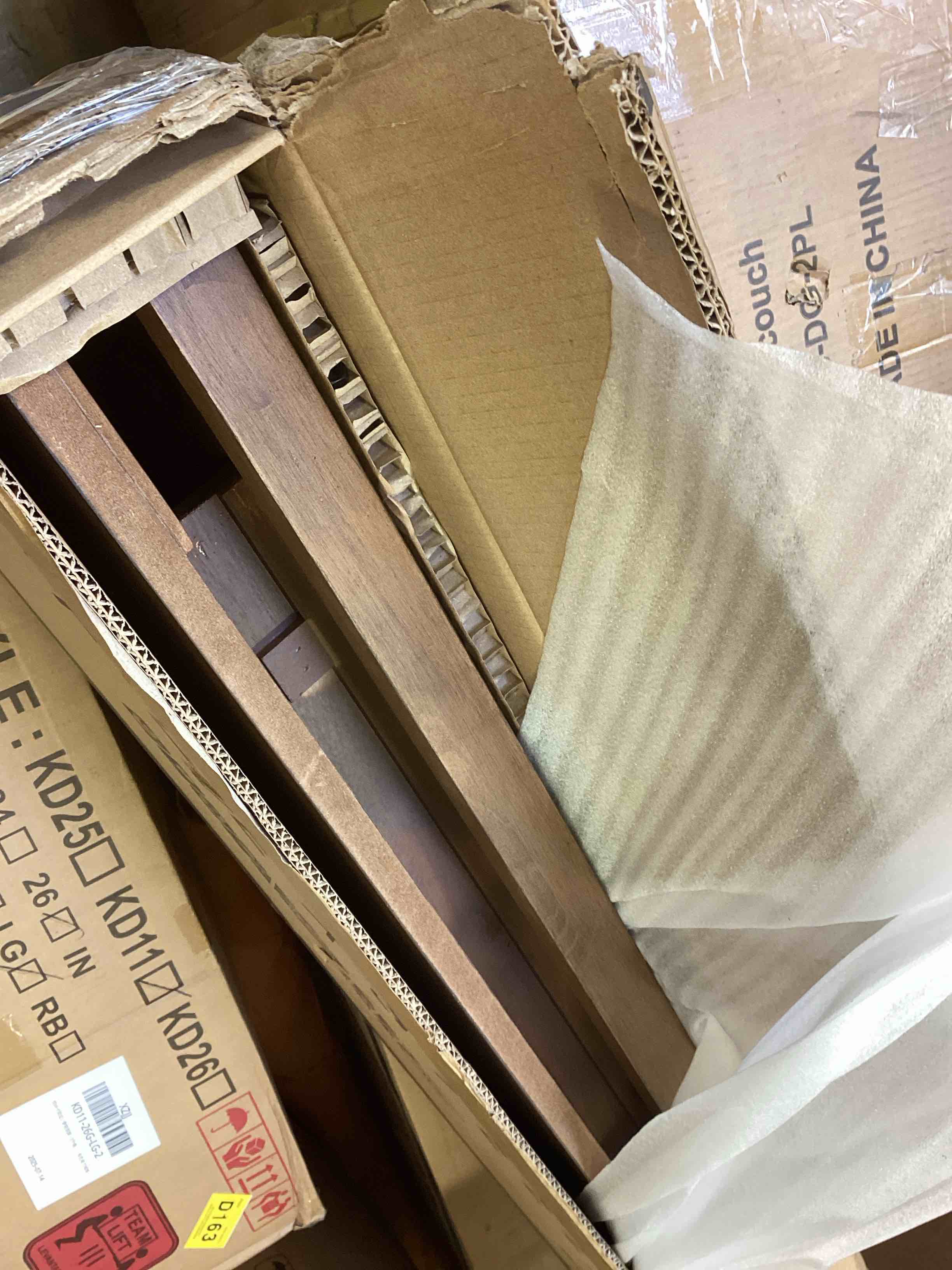 Condition photo showing As Is for flexsteel king bed  collection ( incomplete, only bed rails)