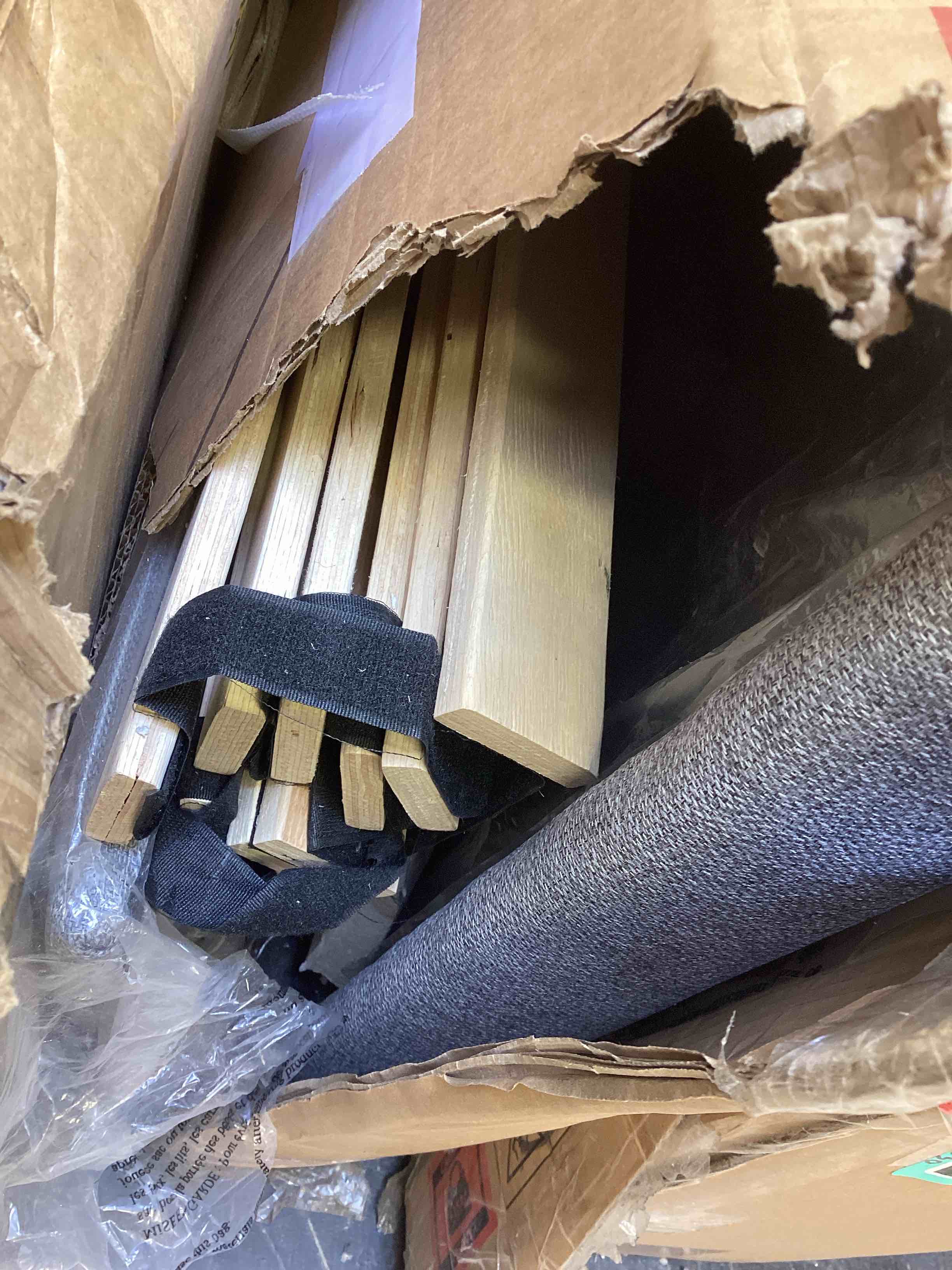 Condition photo showing As Is for menton panel bed by bernhardt (similar) 