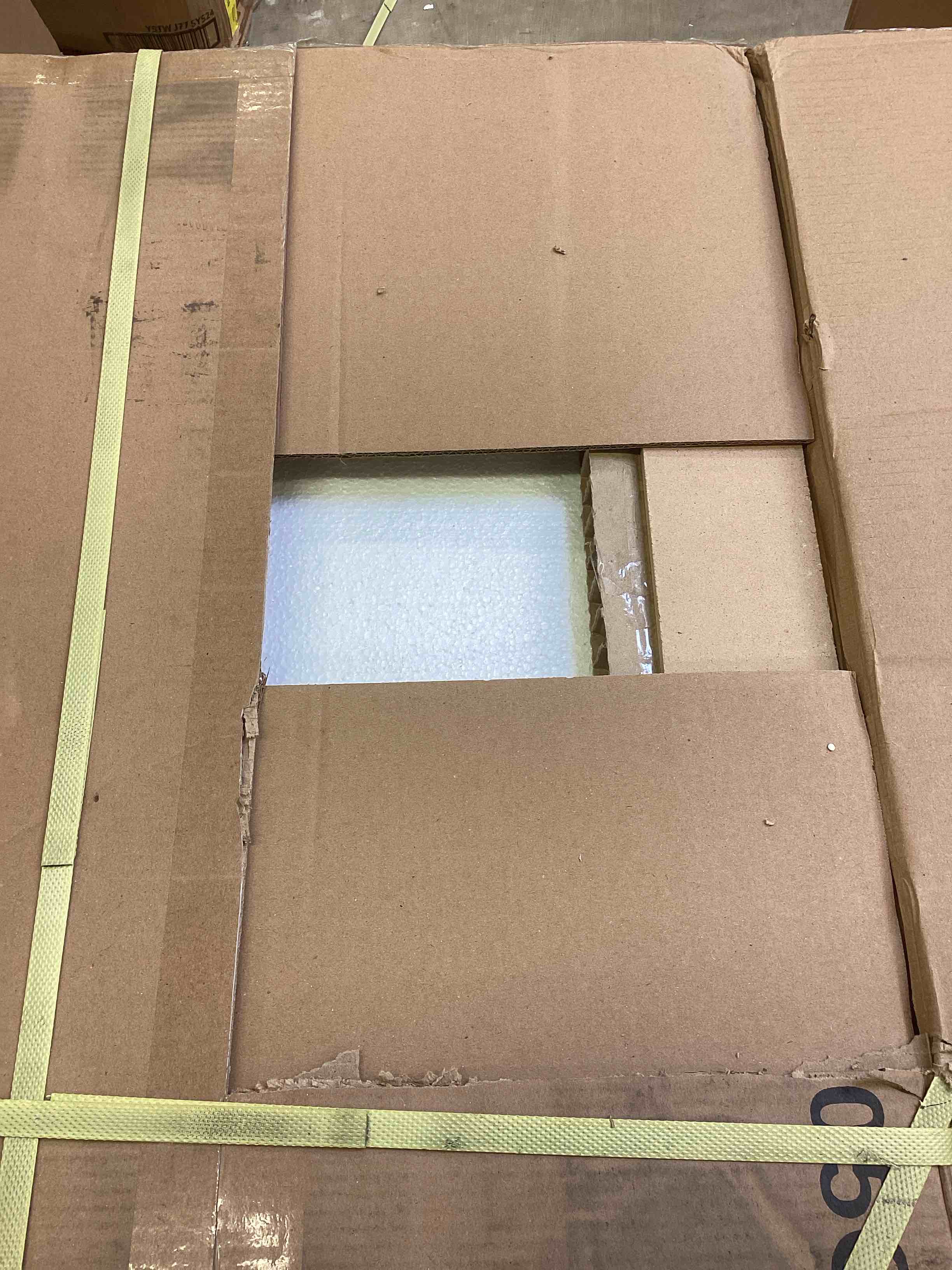 Condition photo showing New/Like New for lisabet light gray 3 drawer nightstand