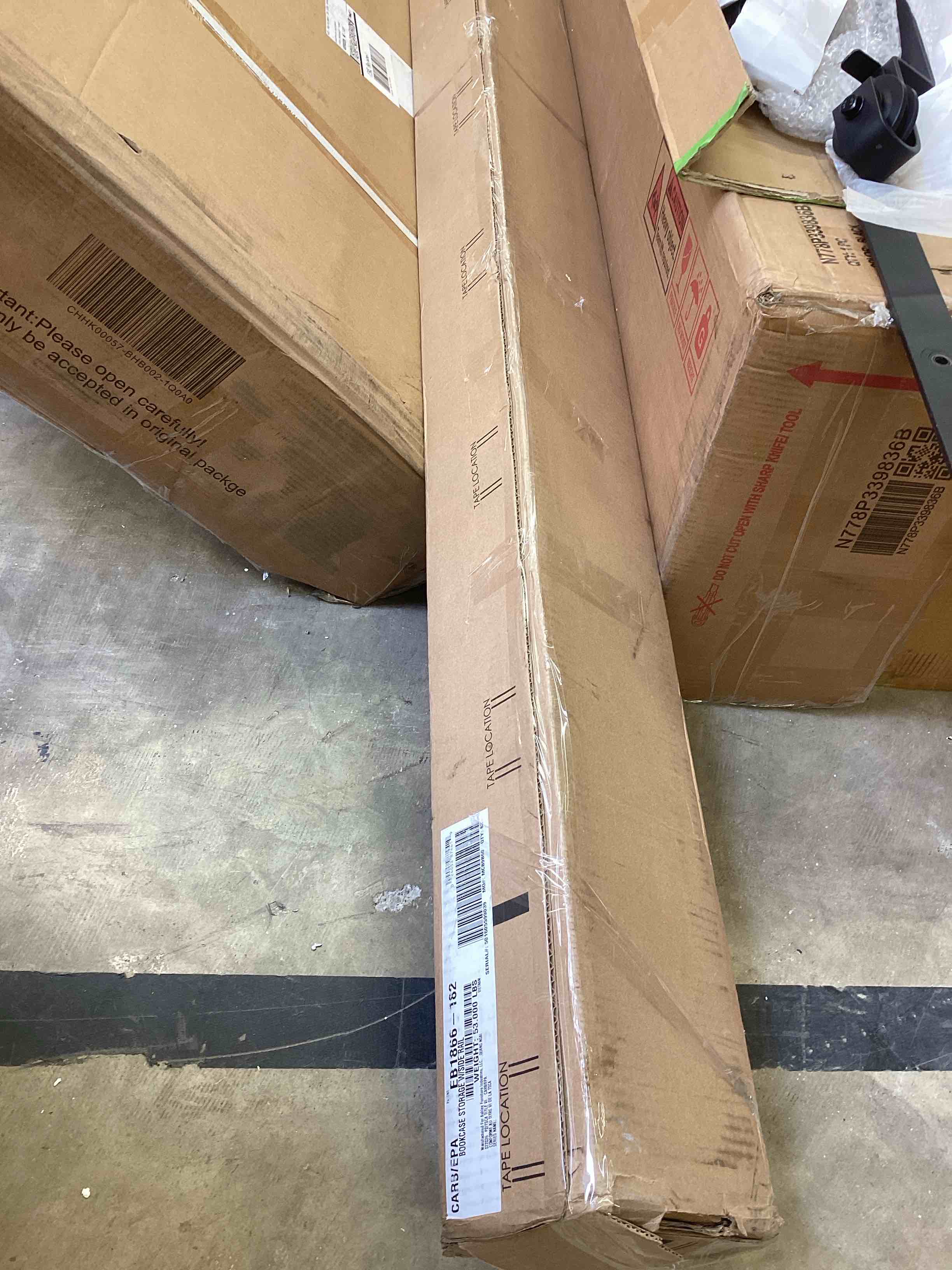 Condition photo showing As Is for twin bookcase storage bed (incomplete) 