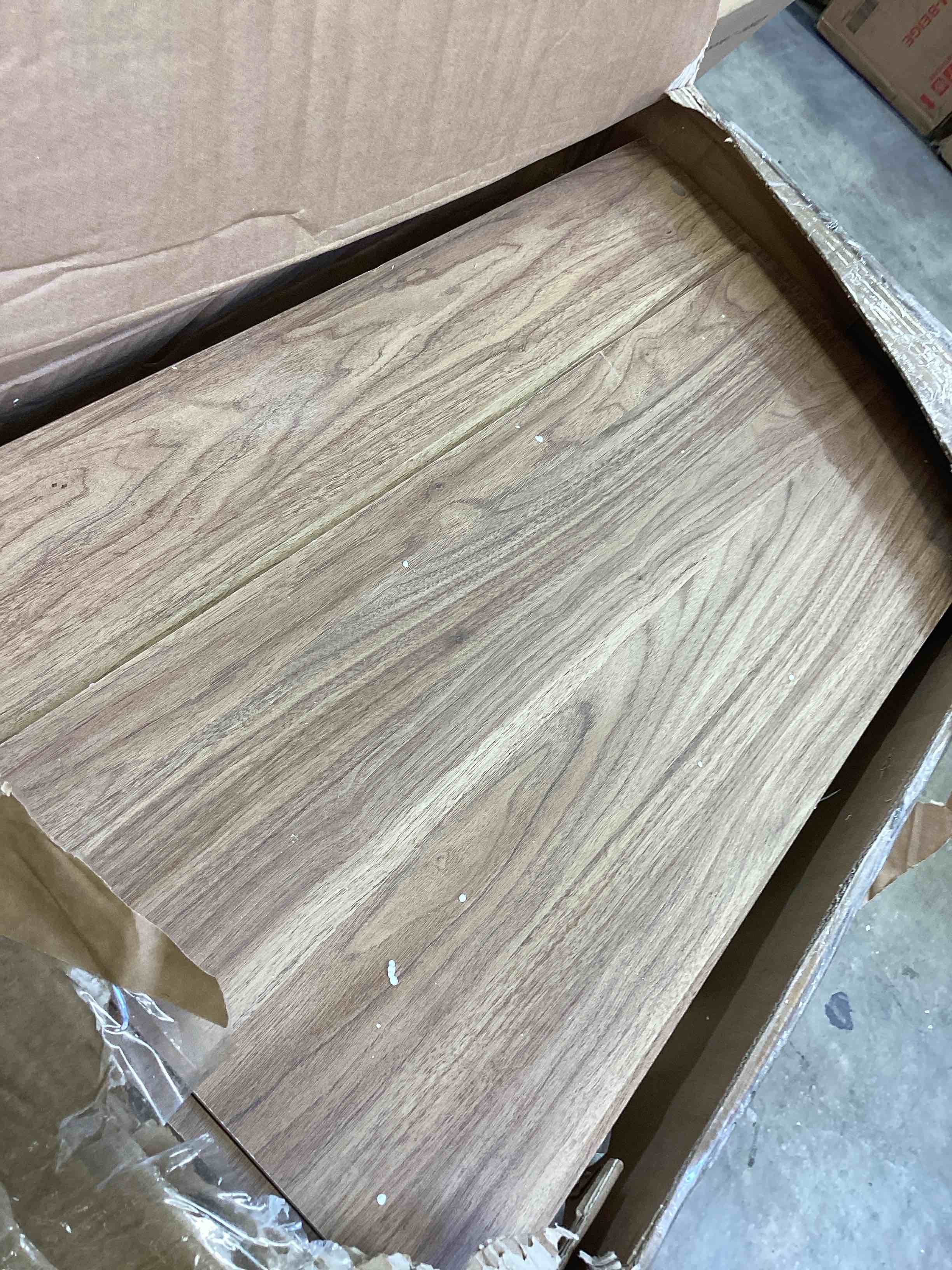 Condition photo showing As Is for modular tv stand set jagger series 1c2h, camel (incomplete) 