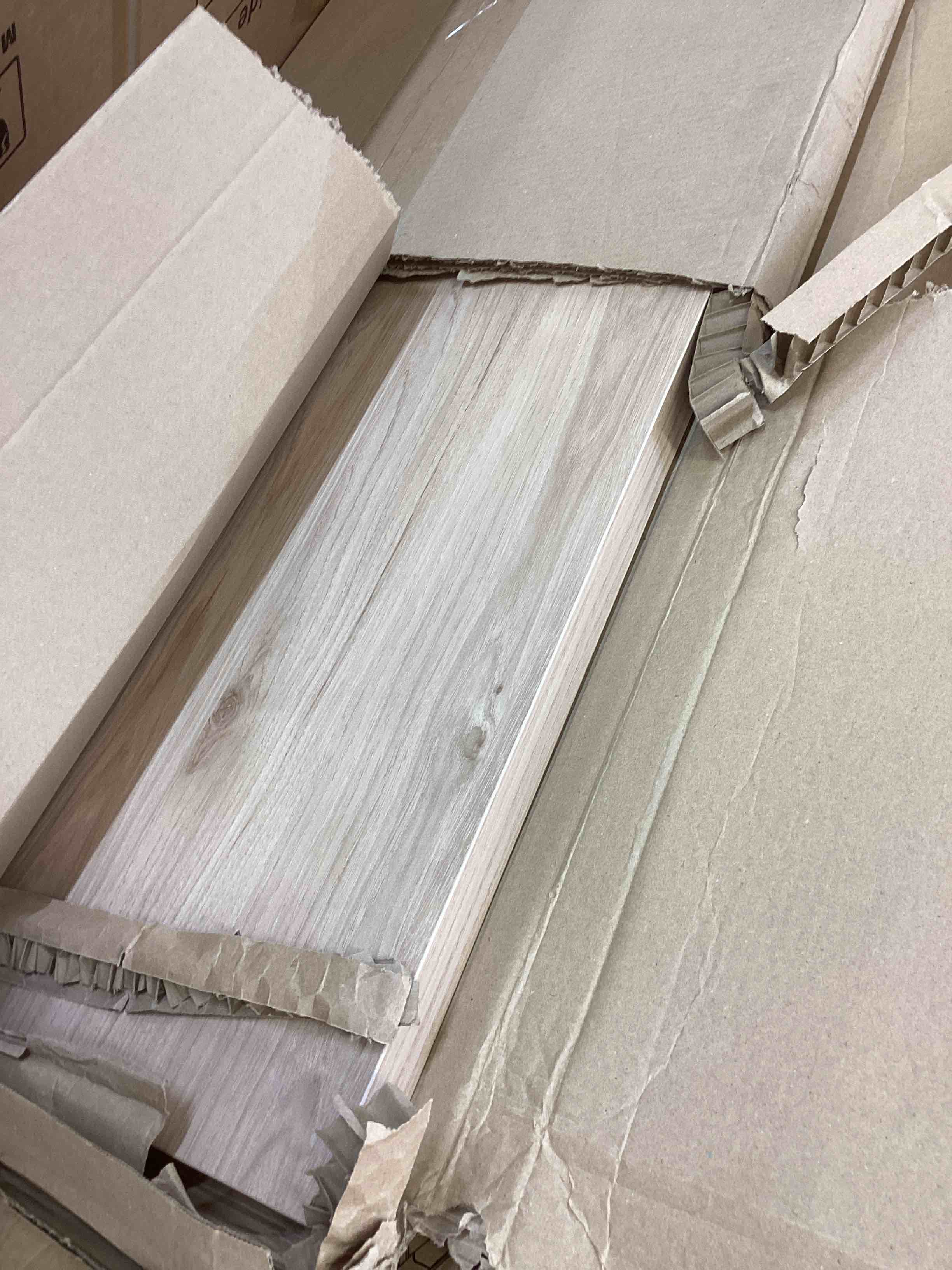 Condition photo showing Good Condition for officesimpli 48 x 30 inch desk top, made in usa replacement table top for sit-to-stand adjustable desk frame, workbench or countertop for classroom, home and office (desk top only) - creek oak ( color beige) 