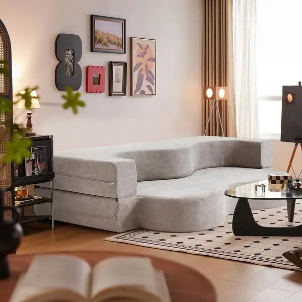 convertible folding sofa bed with high-density foam for living room, guest room, and bedroom (similar) (box 1 of 2 only)