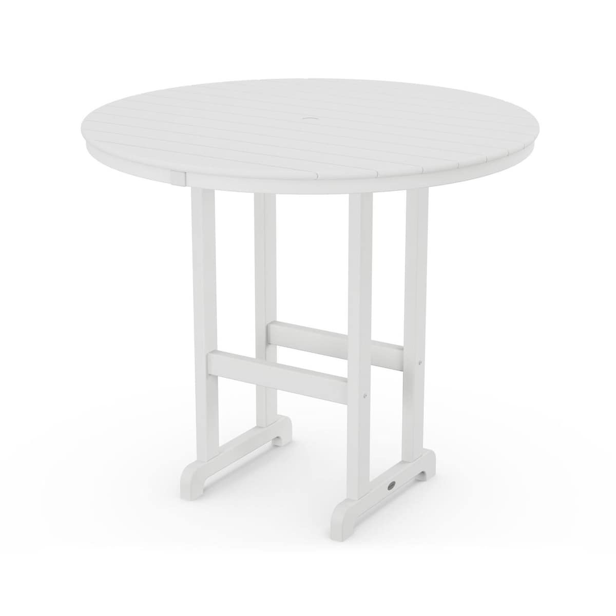 polywood 48-inch round bar table - white (similar) 