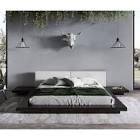  MR MODREST Modrest Tokyo Contemporary Black Wood Frame King Platform Bed (INCOMPLETE ONLY BOX #4 of 4 only  SIDE TABLE) 