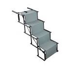 US Folding Dog Pet Steps Ramp Stairs Car Boot Portable Ladder Metal Accordion