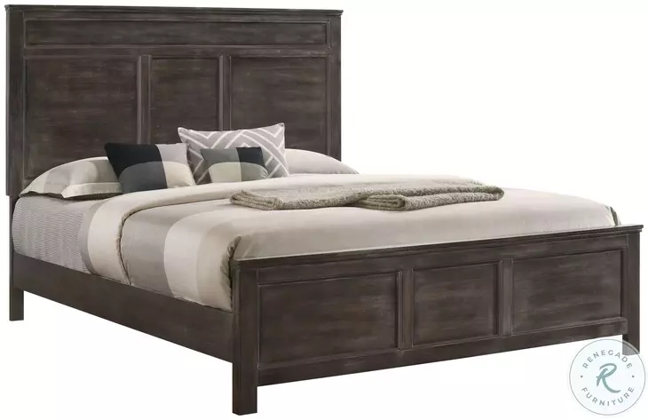 Andover Nutmeg Queen Panel Bed  byNew Classic (incomplete only headboard/footboard/ slats) 