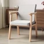 upholstered solid wood dining chair accent chair classic armchair 