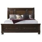 Elements International Kingston Walnut Queen Storage Sleigh Bed (incomplete rails only)