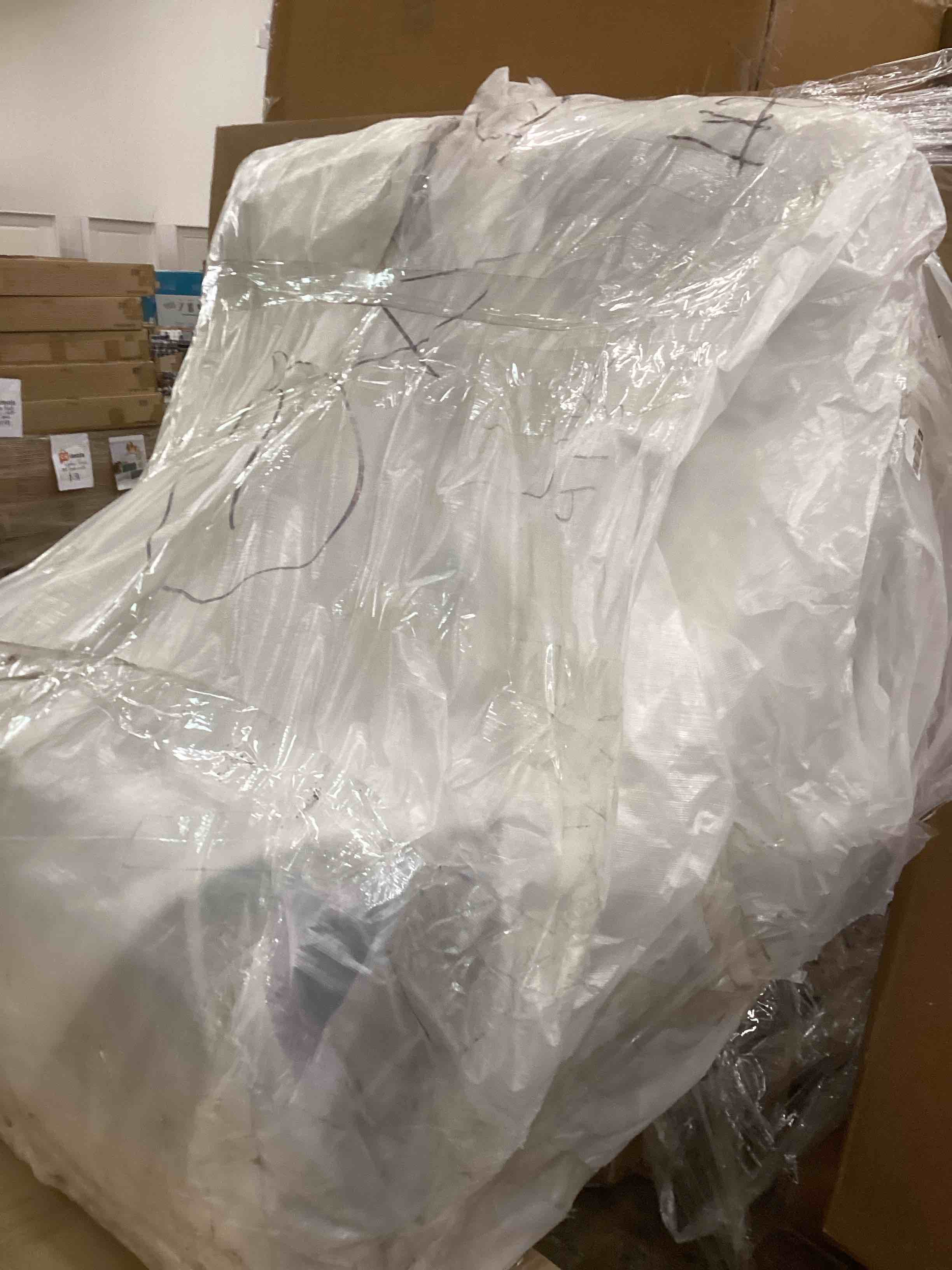 Condition photo showing New/Like New for como leather match armless chair 