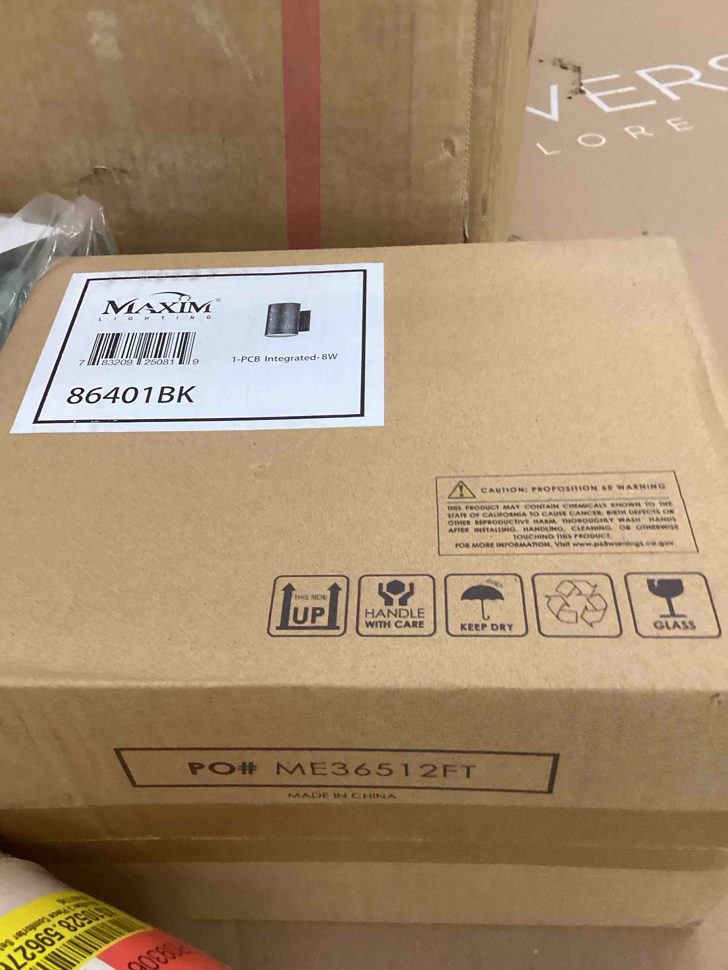 Condition photo showing New/Like New for maxim outpost-10w 1 led outdoor wall mount-5 inches wide by 7.25 inches high-black finish
