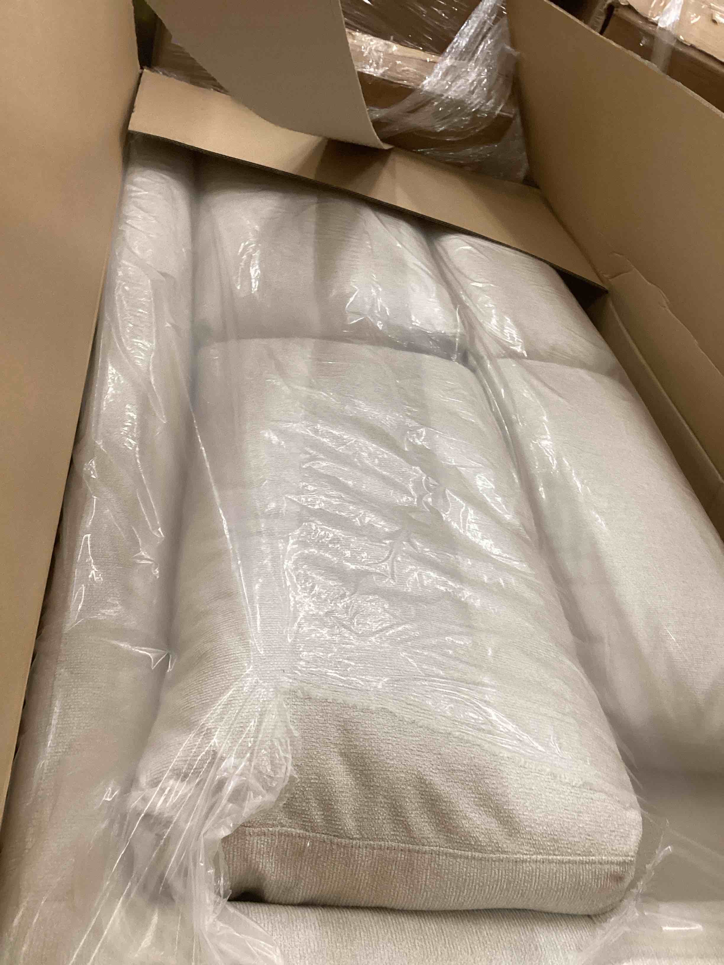 Condition photo showing New/Like New for 78.7 wide modern and overstuffed (model similar from stock photo)