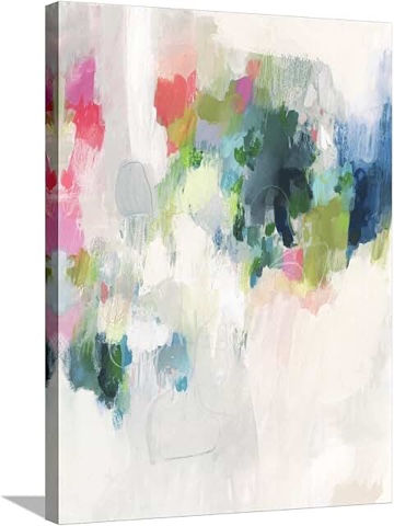 art.com stretched canvas print raspberry & teal i by victoria borges, 24x32