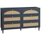 Lifestorey Taylor 6-Drawer Dresser with Natural midnight blue(INCOMPLETE ONLY one  BOX ) 