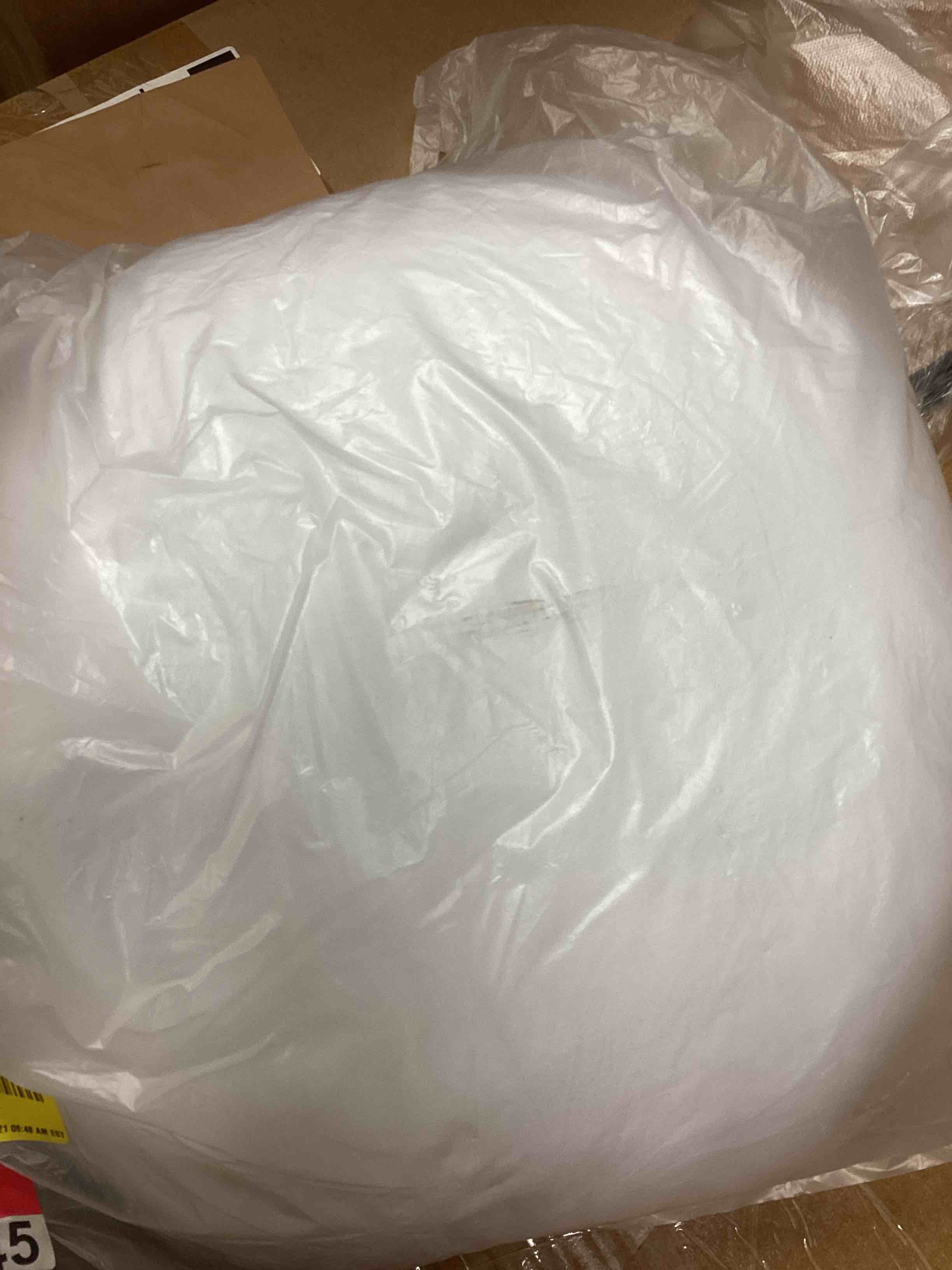 Condition photo showing Good Condition for homesjun 32 inch round diameter down alternative decorative pillow insert, 100% cotton cover, white