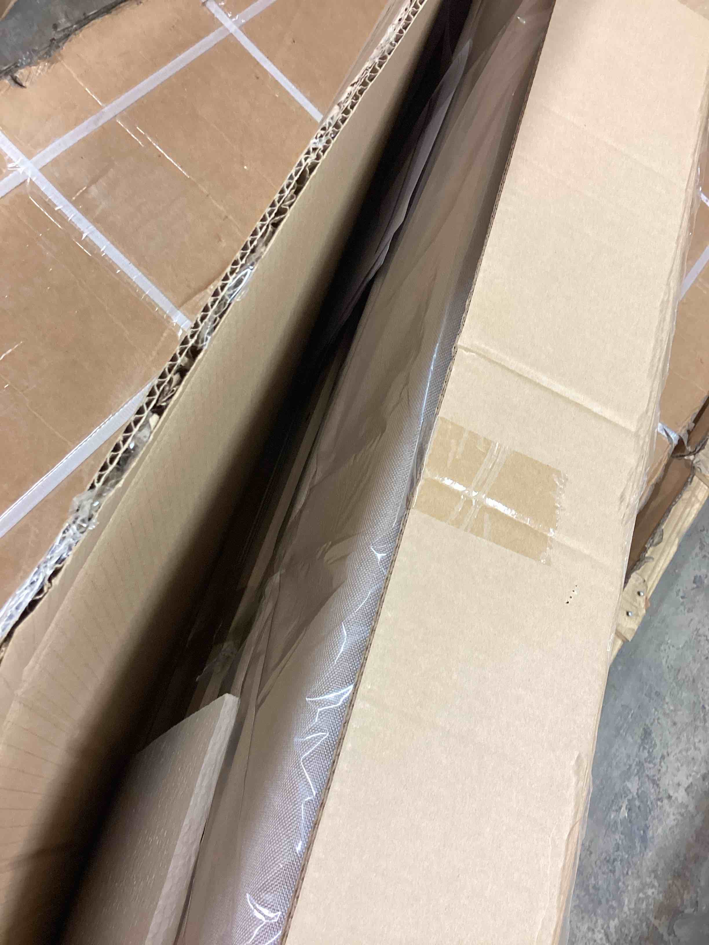 Condition photo showing New/Like New for novilla full size bed frame with adjustable headboard platform full bed frame with linen fabric upholstered headboard, no box spring needed, noise-free, wooden slats support, easy assembly, beige beige full