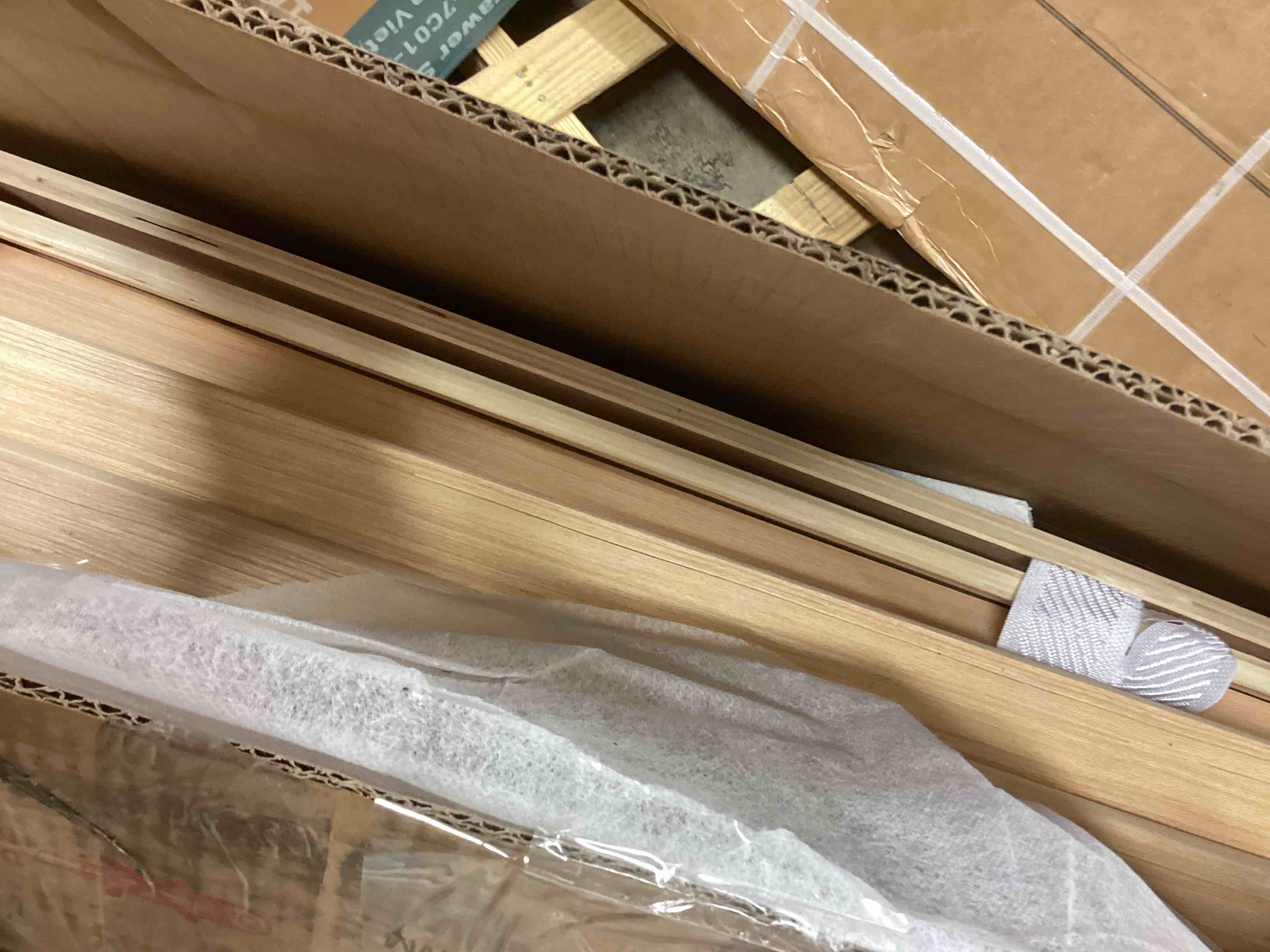 Condition photo showing As Is for modern upholstery canopy platform bed with trundle and three storage drawers,for kids teens adults bedroom use (beige@drawers, twin) (incomplete only box #1 of 2) 