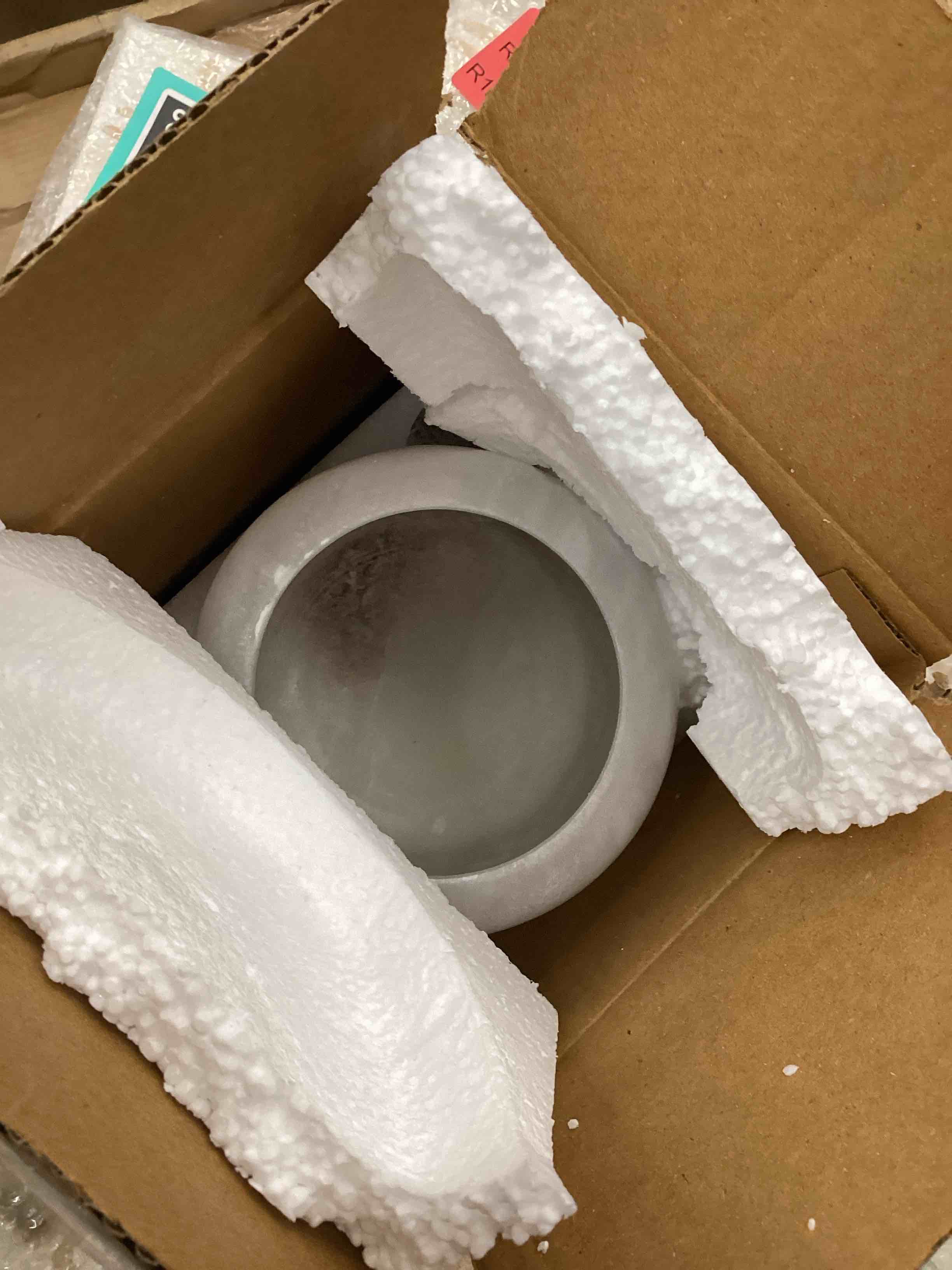 Condition photo showing Good Condition for teran polished alabaster stone candle holder/ vase, extra large 