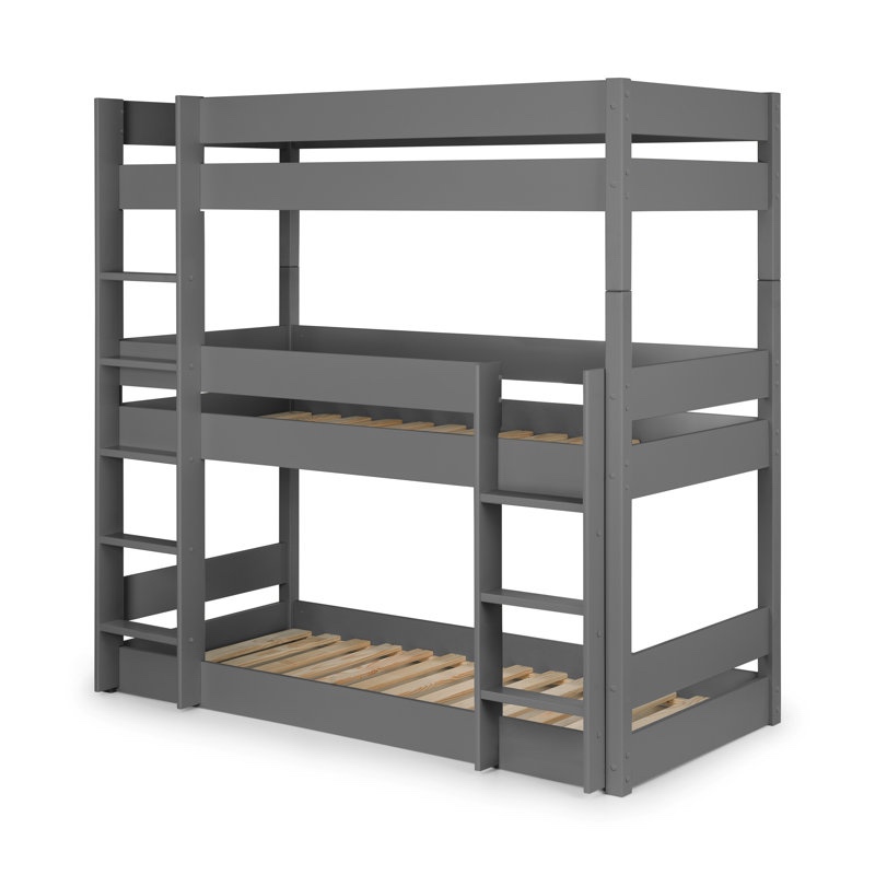 manila twin over twin triple sleeper bunk bed, black (incomplete one box only) ( color different from stock photo 