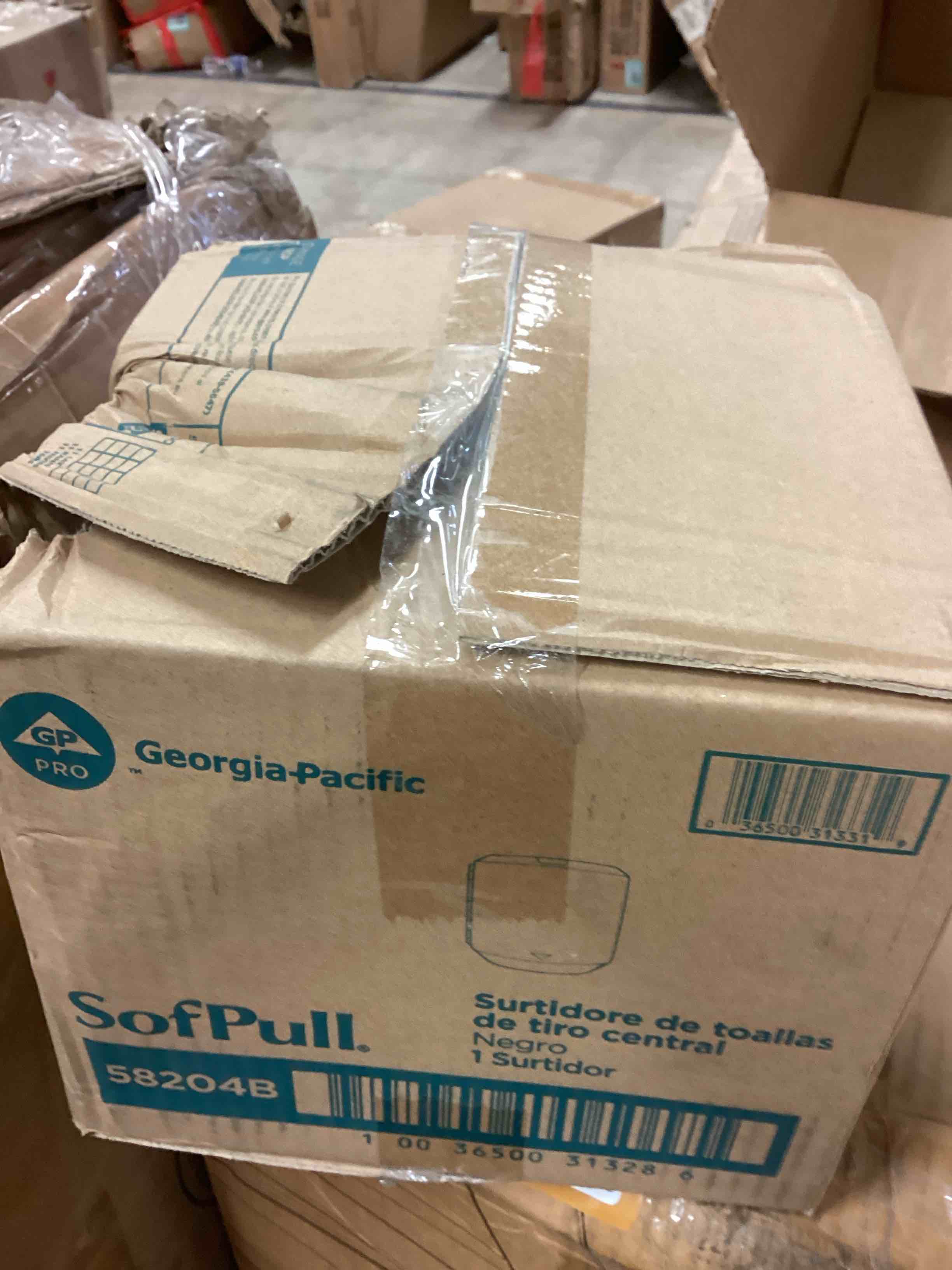 Condition photo showing New/Like New for sofpull centerpull paper towel dispenser, black (58204b)