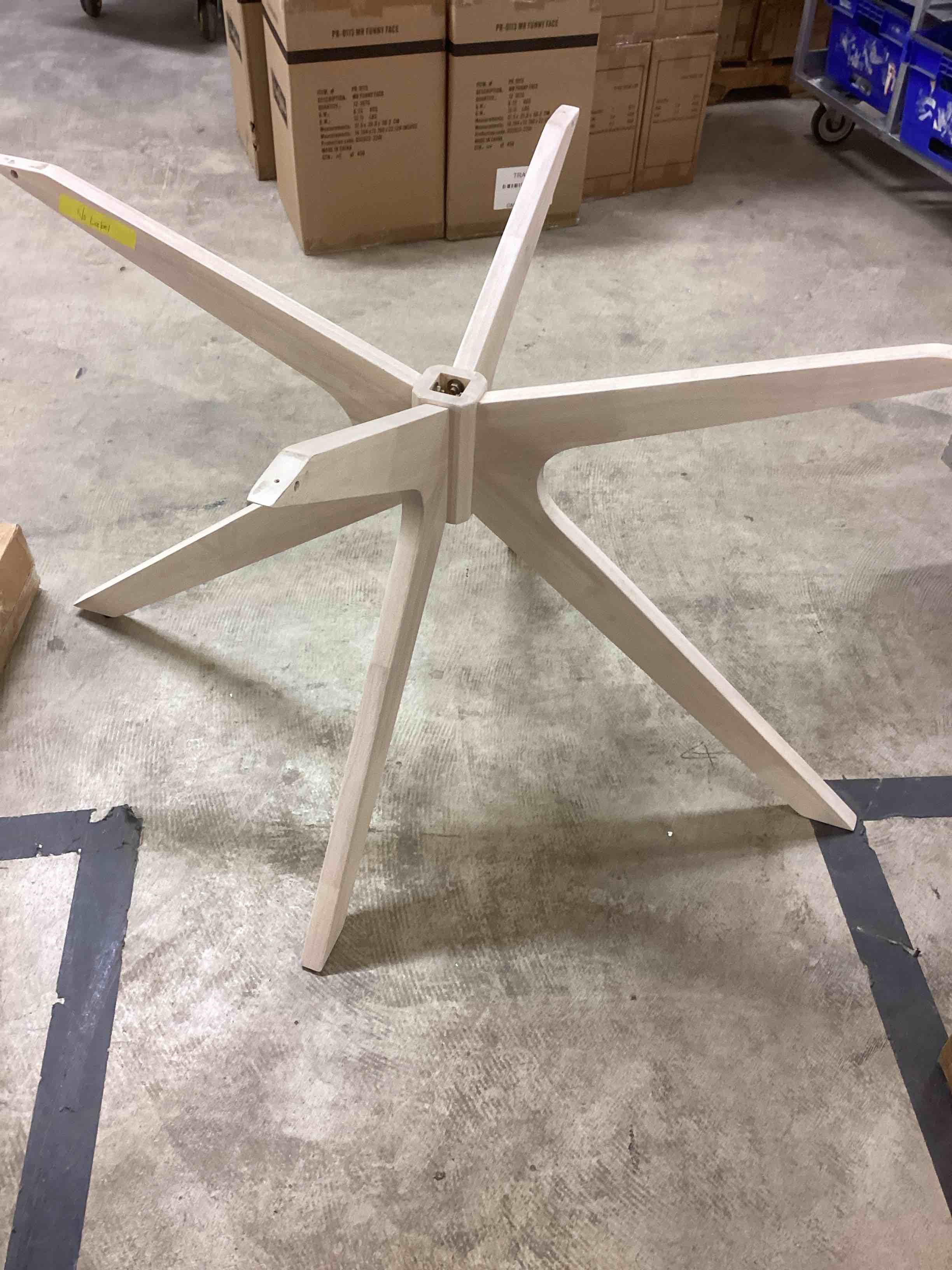 Condition photo showing Good Condition for solid beech wood spider legs for dining table (model and color similar from stock photo)