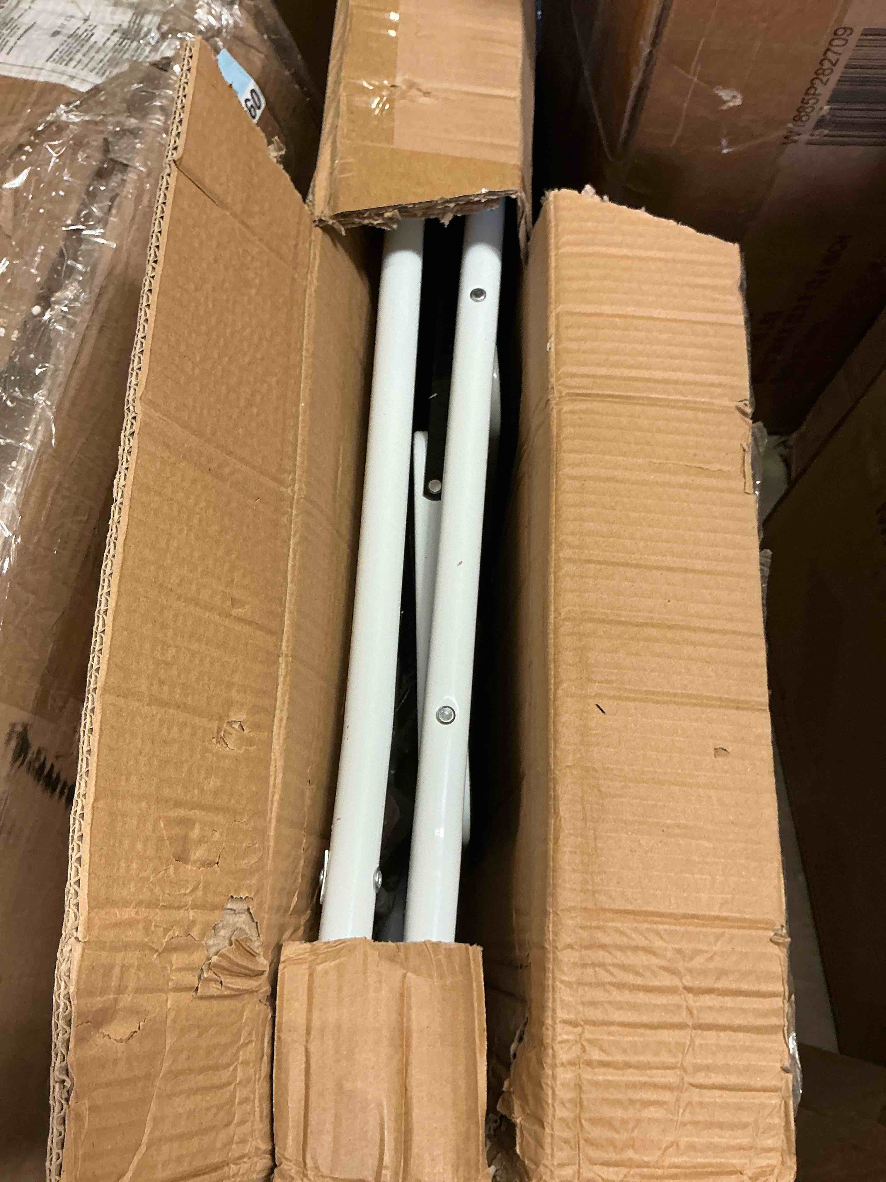 Condition photo showing Good Condition for jack boss 4 step ladder, requires simple installation, folding lightweight step stool with handrails and wide anti-slip pedal for home, kitchen and garage, service height