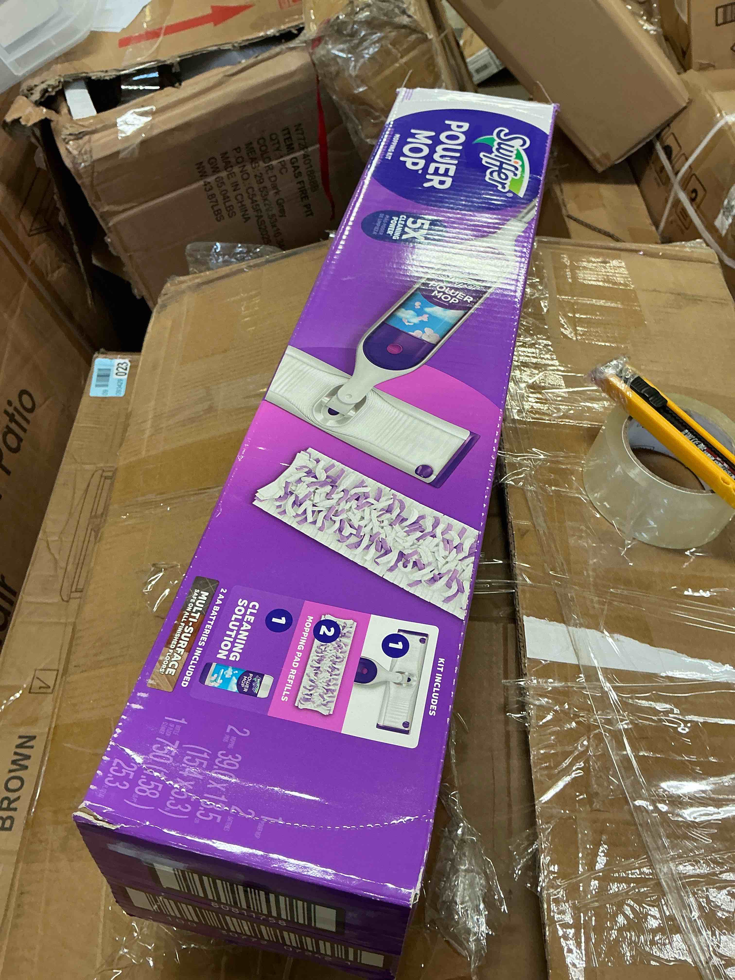 Condition photo showing Good Condition for swiffer power mop multi-surface kit for floor cleaning fresh scent
