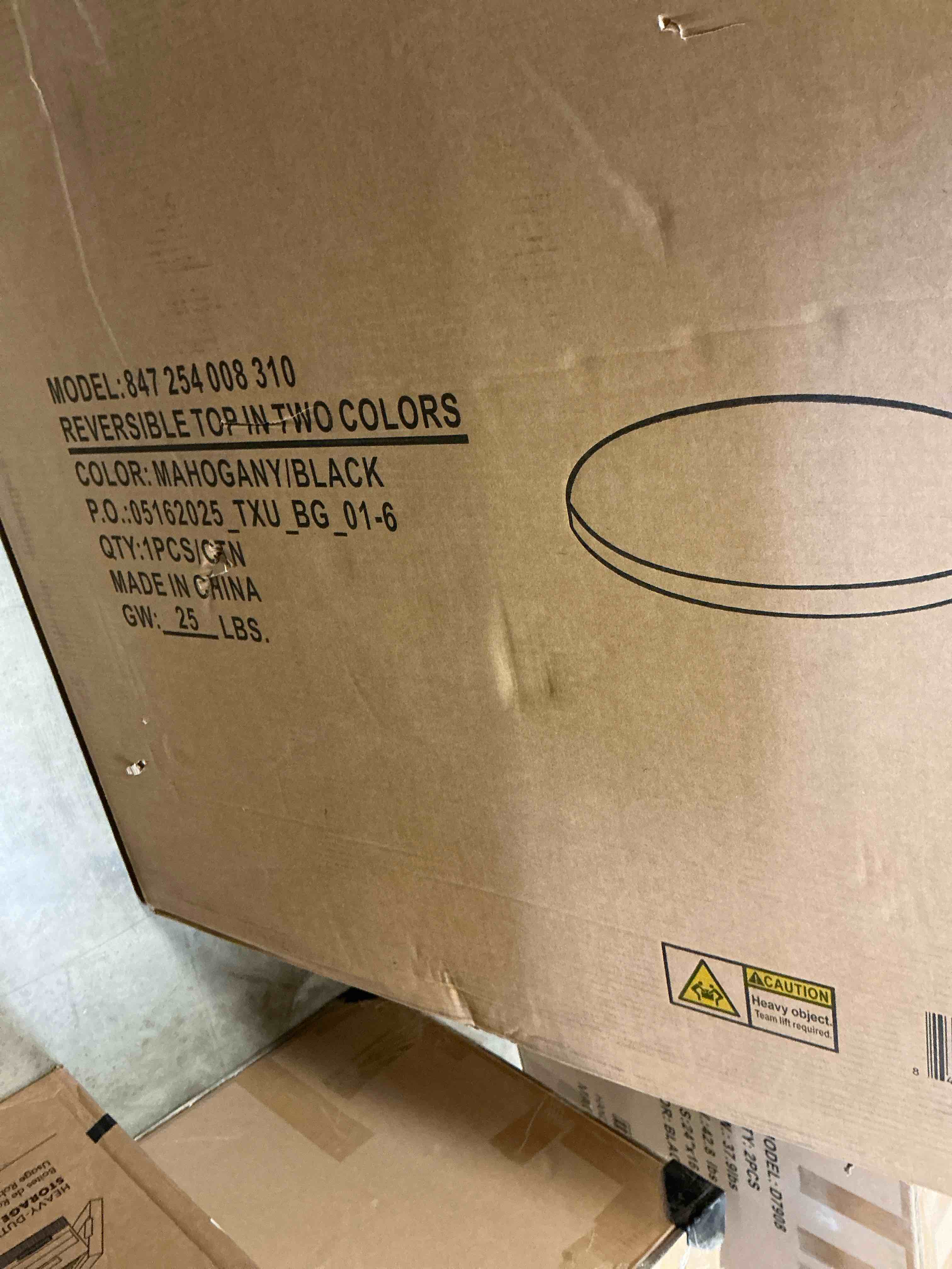 Condition photo showing New/Like New for flash furniture glenbrook 36'' round table top with black or mahogany reversible laminate top