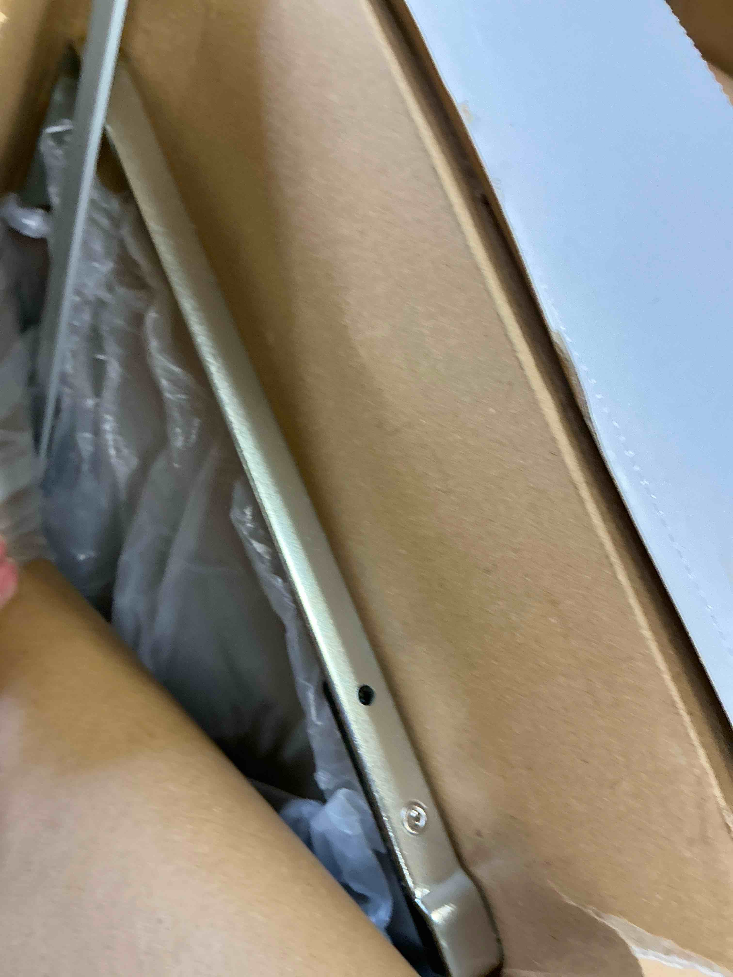 Condition photo showing As Is for hanging folder frame, letter/legal size, 24-27" long, steel