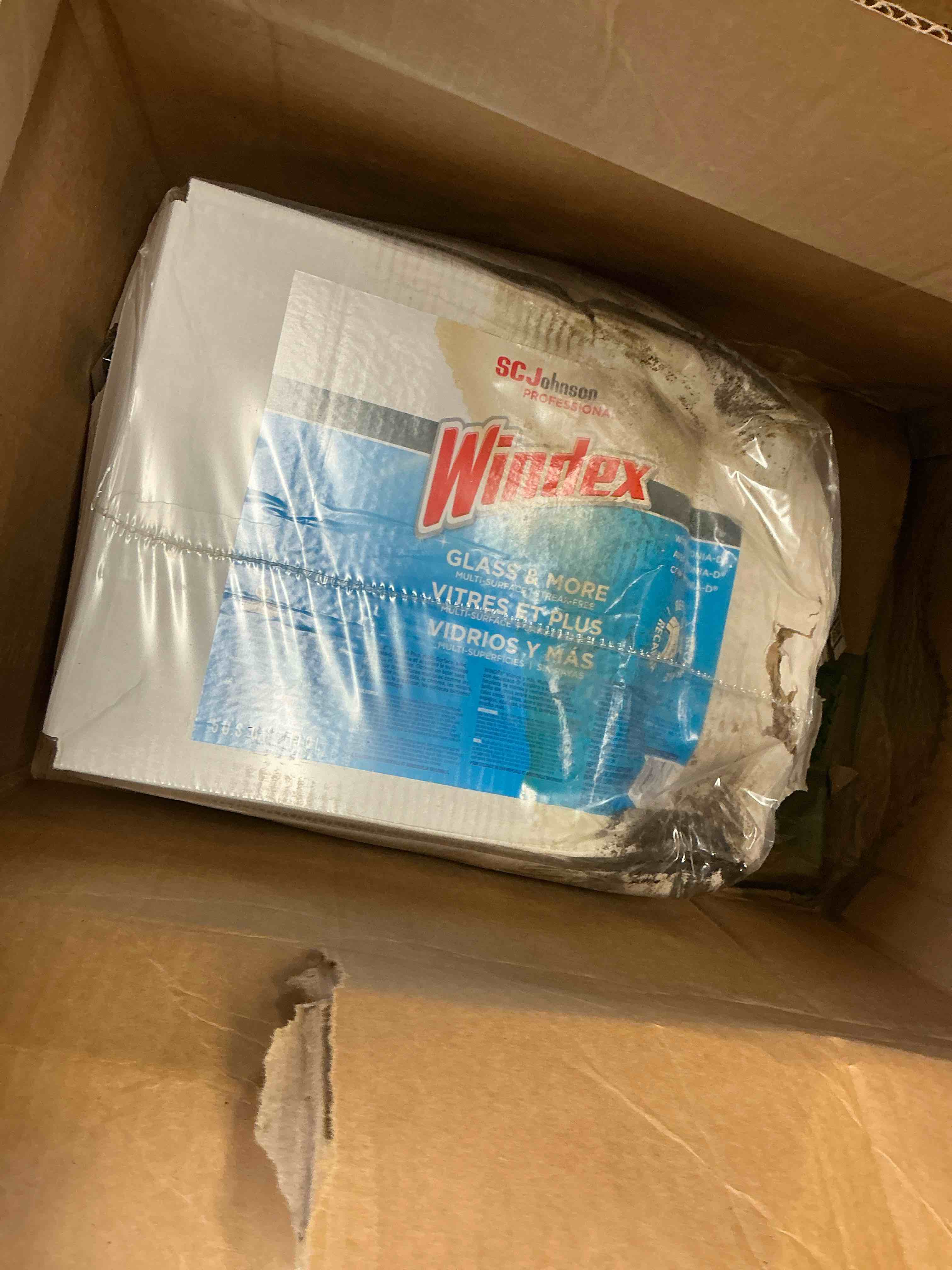 Condition photo showing As Is for sc johnson professional windex glass cleaner with ammonia-d floral 640 oz. (696502) (629927)