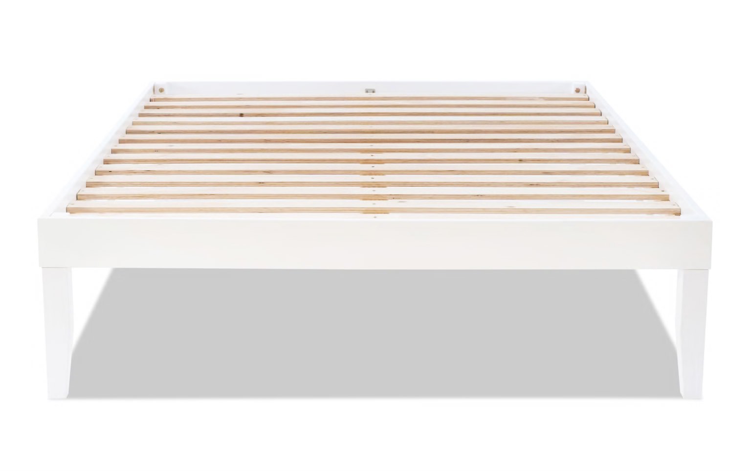 Phoebe KING White Solid Wood Platform Bed