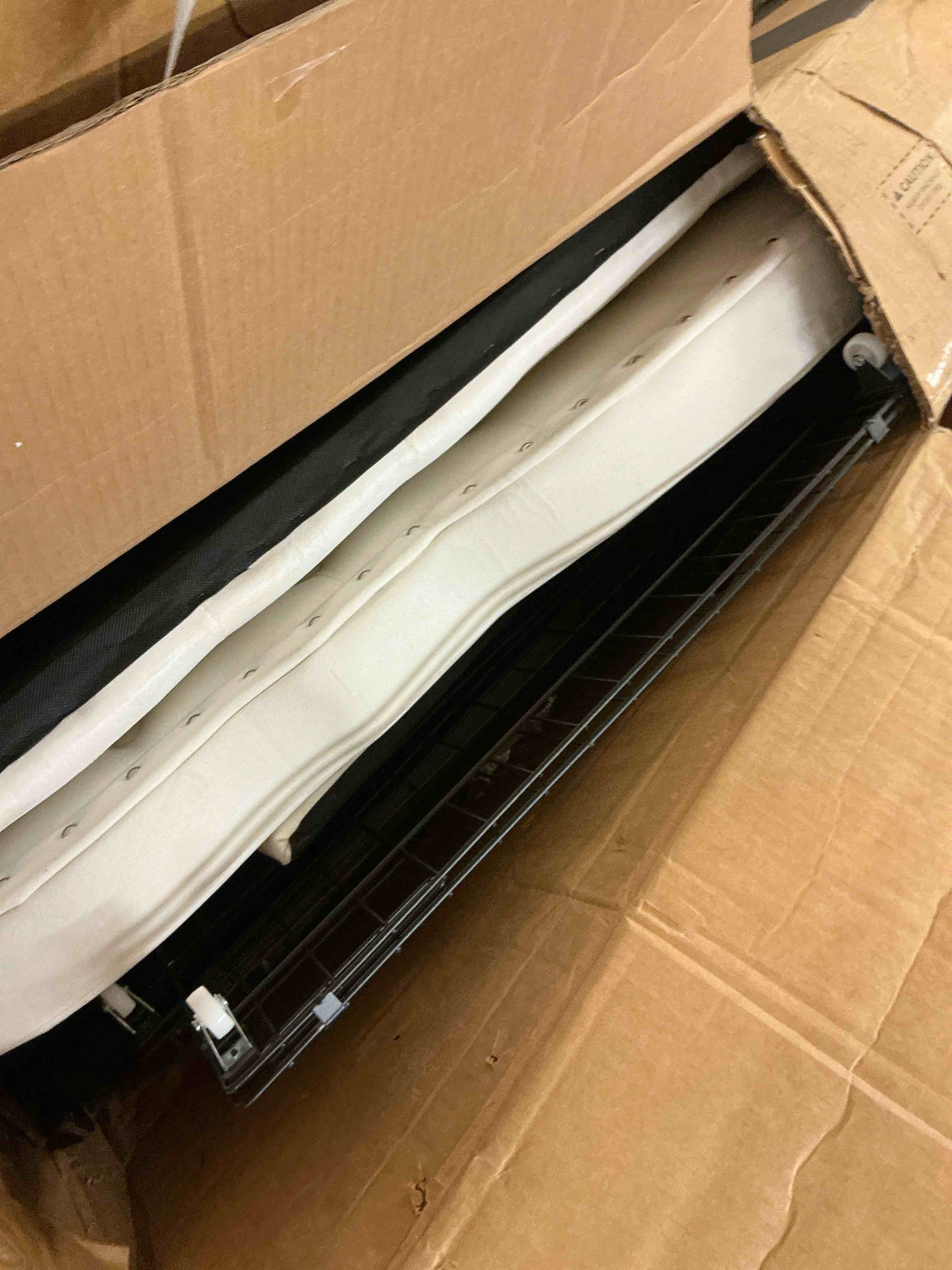 Condition photo showing As Is for aok garden queen upholstered bed frame with 4 drawers velvet platform bed