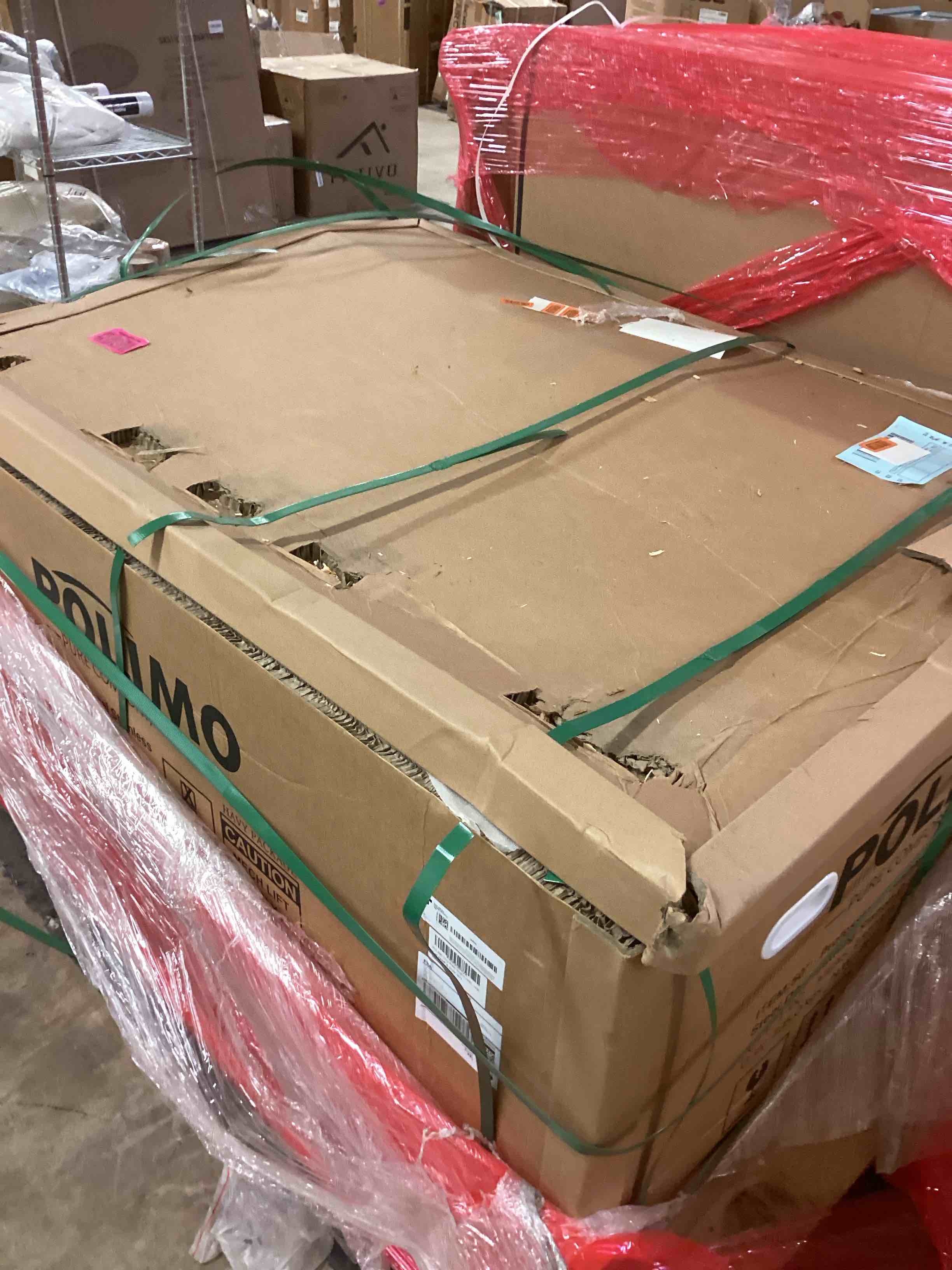 Condition photo showing New/Like New for polimo dog washing station with led display 50" (left ramp), 304 stainless steel dog bathtub for large medium small dogs, professional pet grooming tub with faucet, storage drawer, floor grate, window