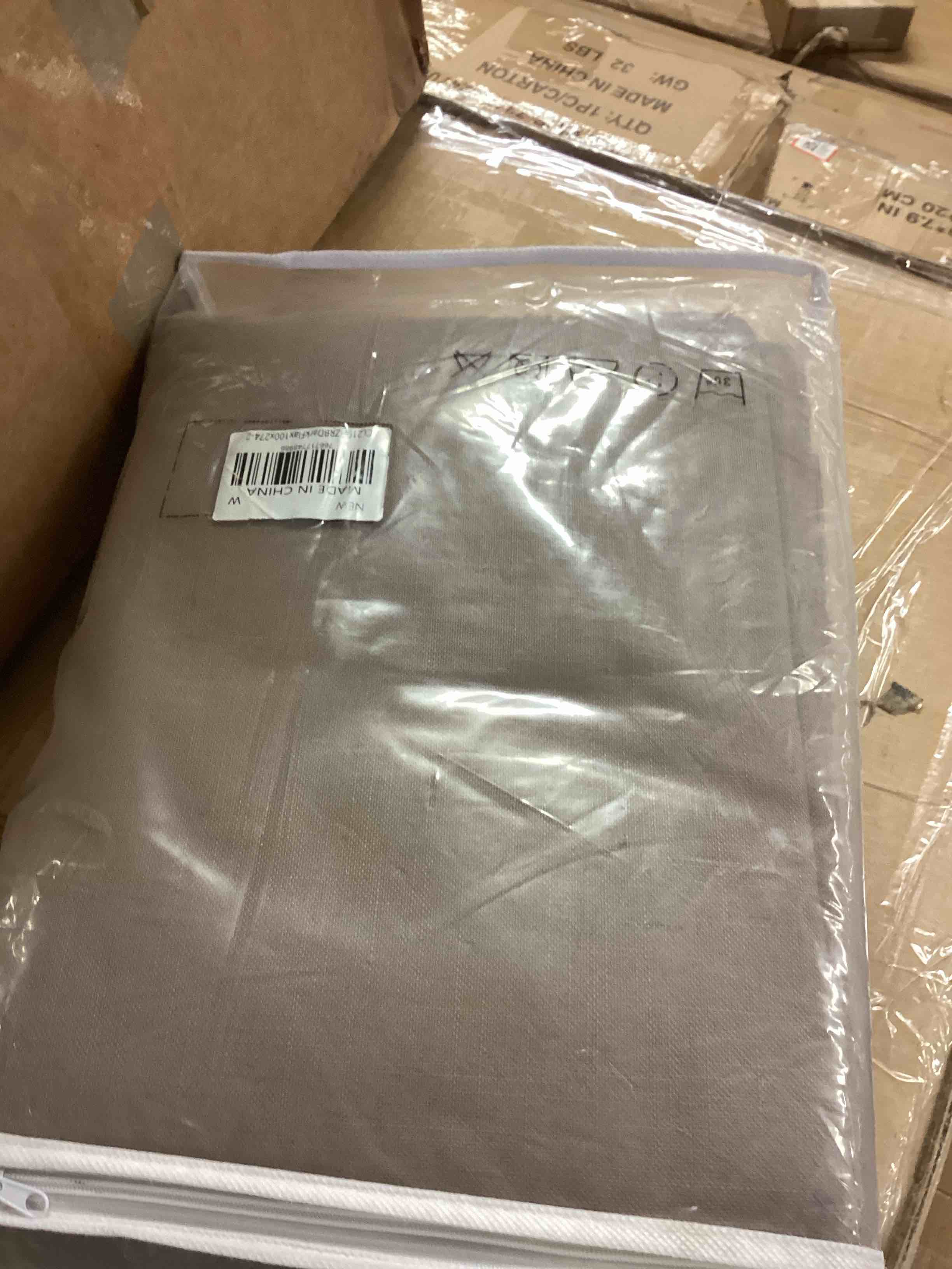 Condition photo showing New/Like New for topfinel extra long total blackout linen curtains long for living room large window with hooks rings, pinch pleated cold blocking acoustic heavy taupe track curtains 2 panels