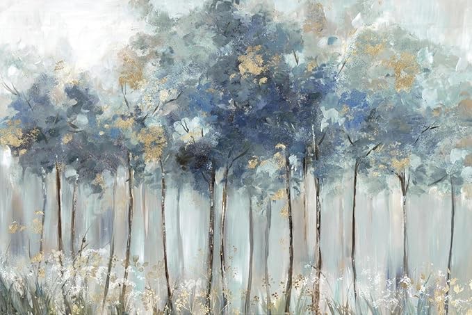art.com wall art print blue golden forest by allison pearce , 36” x 24”