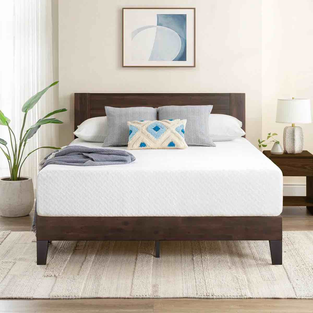 12" medium cooling gel memory foam mattress, twin