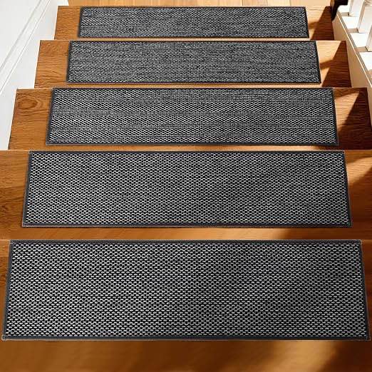 carpet stair treads for wooden steps indoor, 15-pack