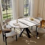 47" - 63" round extendable dining table, modern round dining table (incomplete legs only)