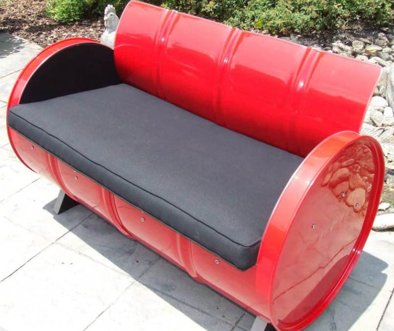 Drum Works Furniture Red Loft Steel 1Piece Patio Conversation  (BLUE COLOR) 