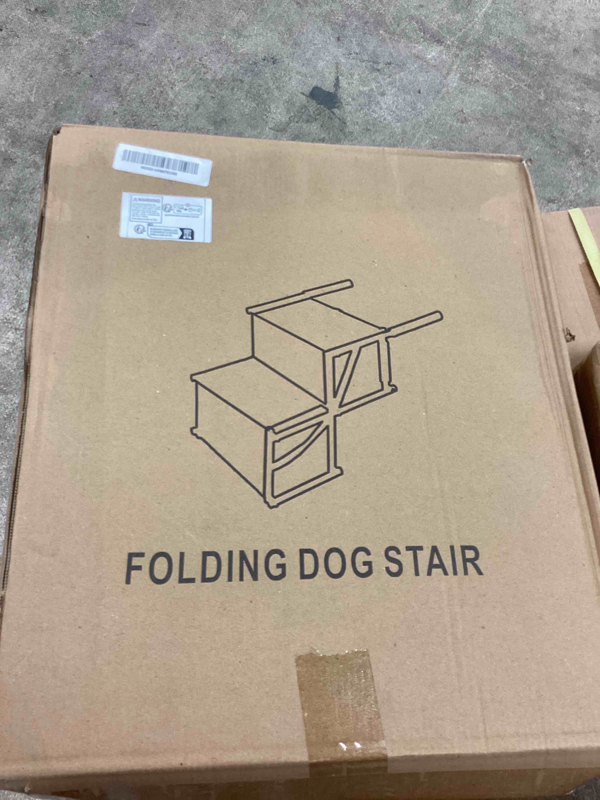 Condition photo showing New/Like New for veehoo collapsible dog stairs for large dogs extra wide, 2 steps folding dog steps for car truck suv 20" wide, heavy duty pet loader ramp ladder portable with non slip surface, support up to (similar)