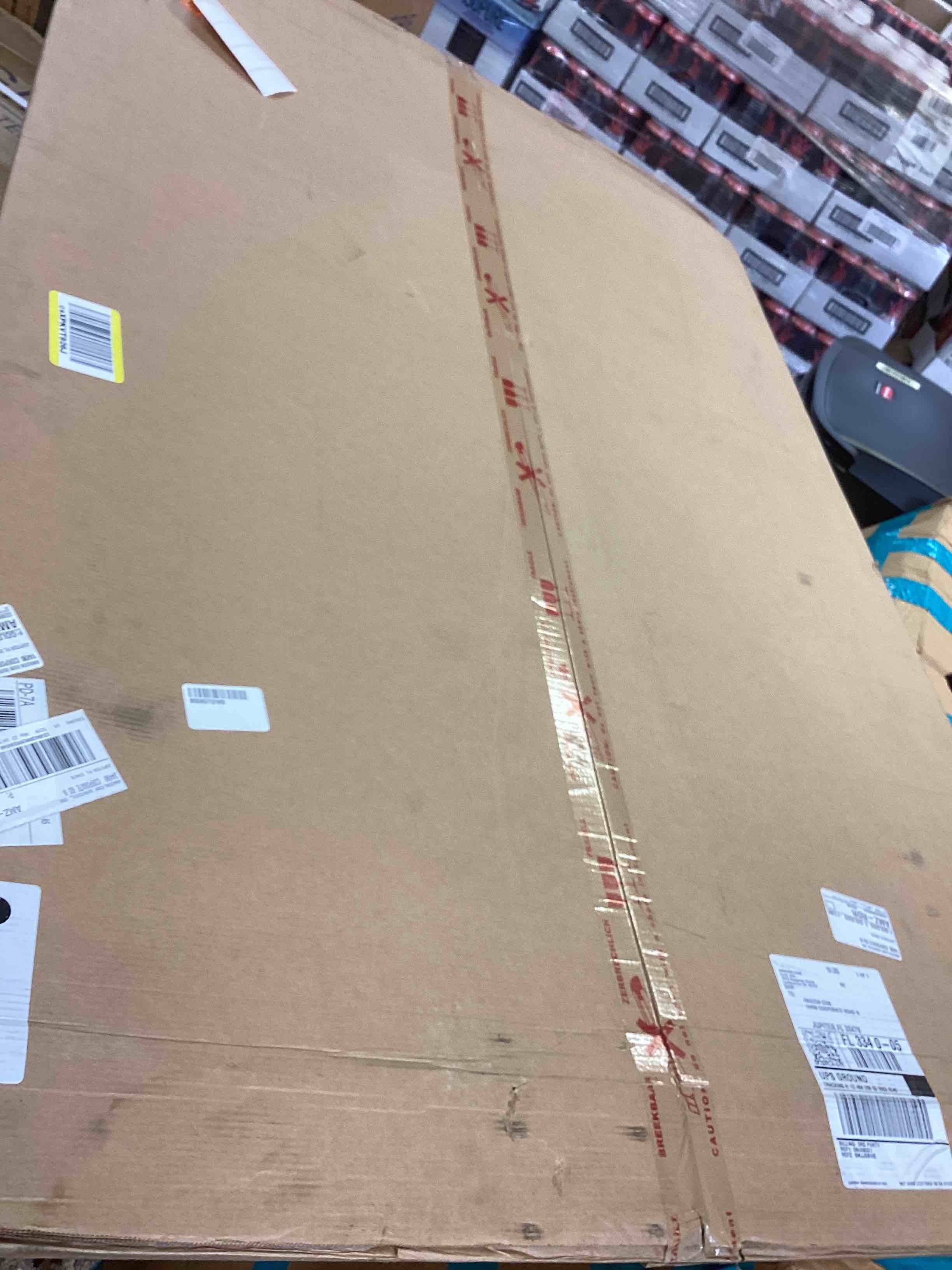 Condition photo showing As Is for calendar planning board, steel, 38 in, 50 in, aluminum frame, white/gray, matte - 1 each