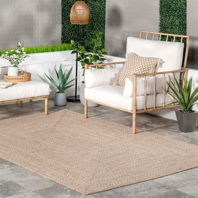 nuloom wynn braided indoor/outdoor area rug 6” x 9”