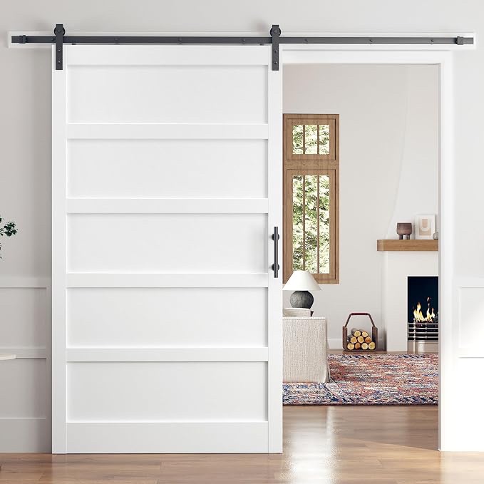White Sliding Barn Door 5-panel (incomplete one box only)