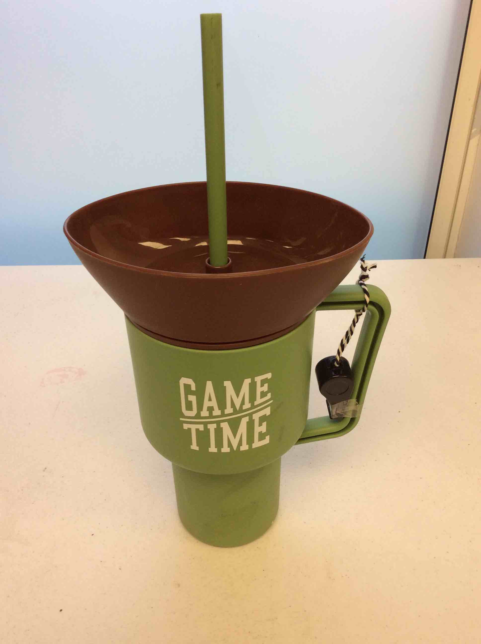 game time bottle with 1 bowl, 1 whistle, and 1 straw