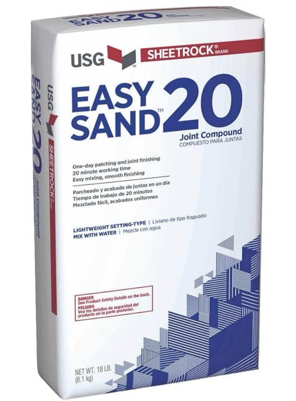 sheetrock joint compound 18 lb sand