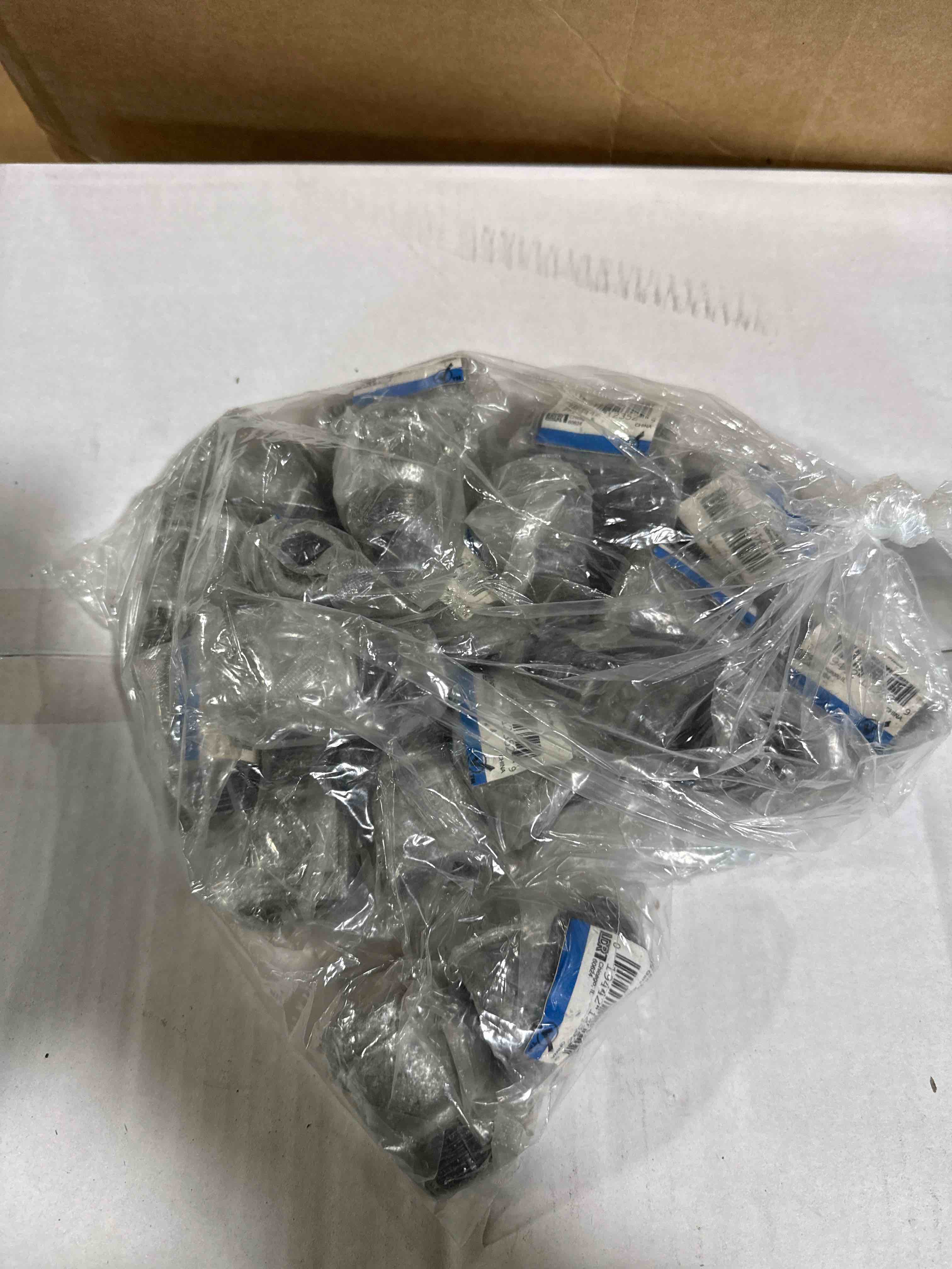 Condition photo showing New/Like New for lot of 19 stz industries 3/4 in. fip each x 3/4 in. d fip galvanized malleable iron extension piece