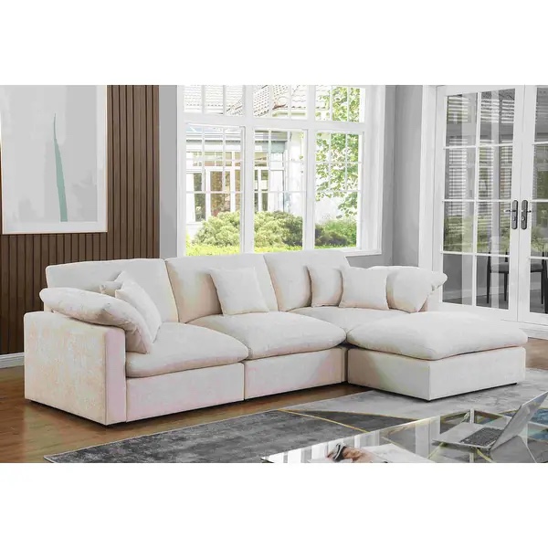 6 - piece chenille sectional