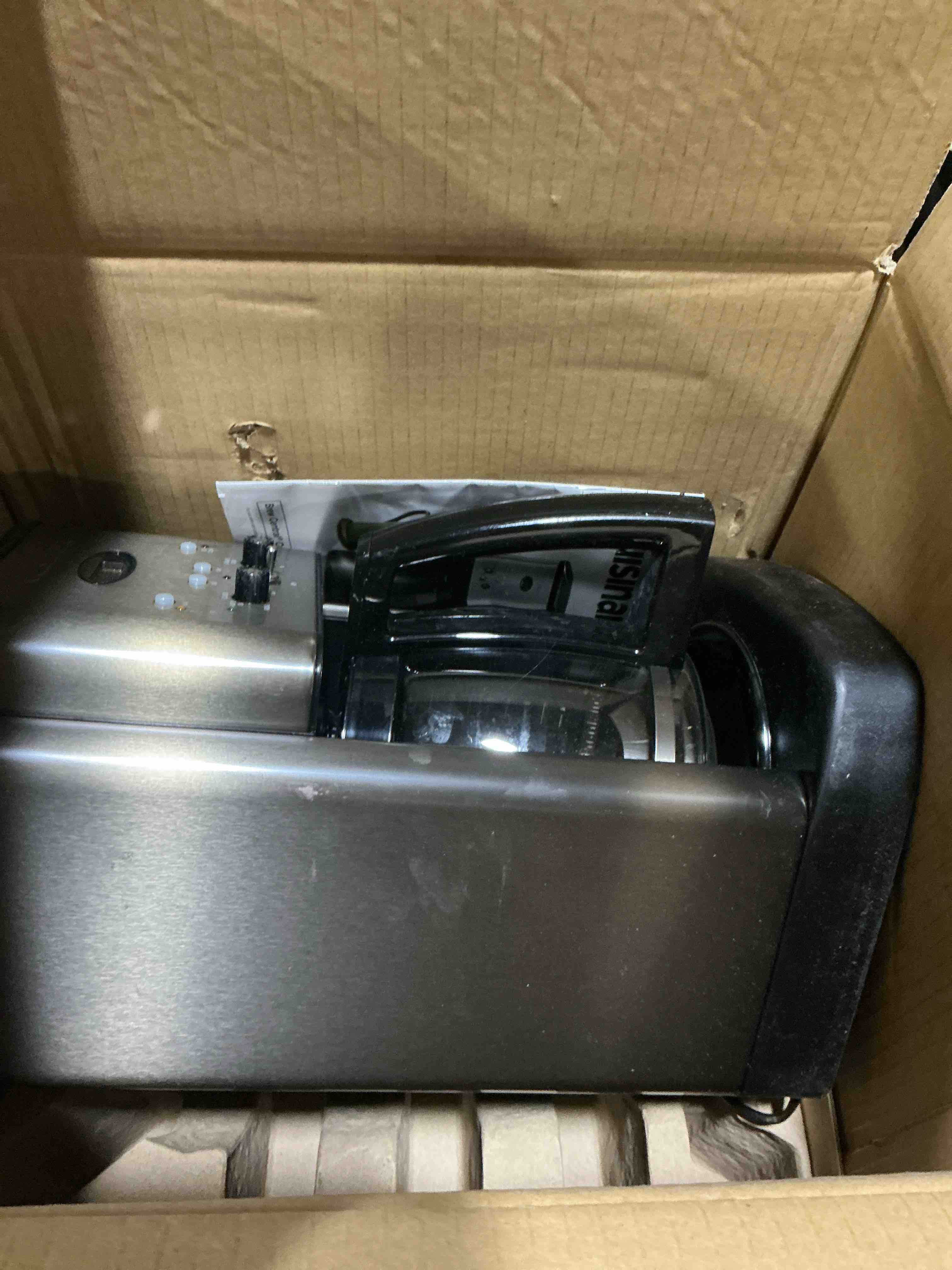 Condition photo showing As Is for Cuisinart DCC-1200P1 Brew Central 12-Cup Programmable Coffeemaker Coffee Maker, Carafe, Brushed Chrome Brushed Chrome Coffeemaker