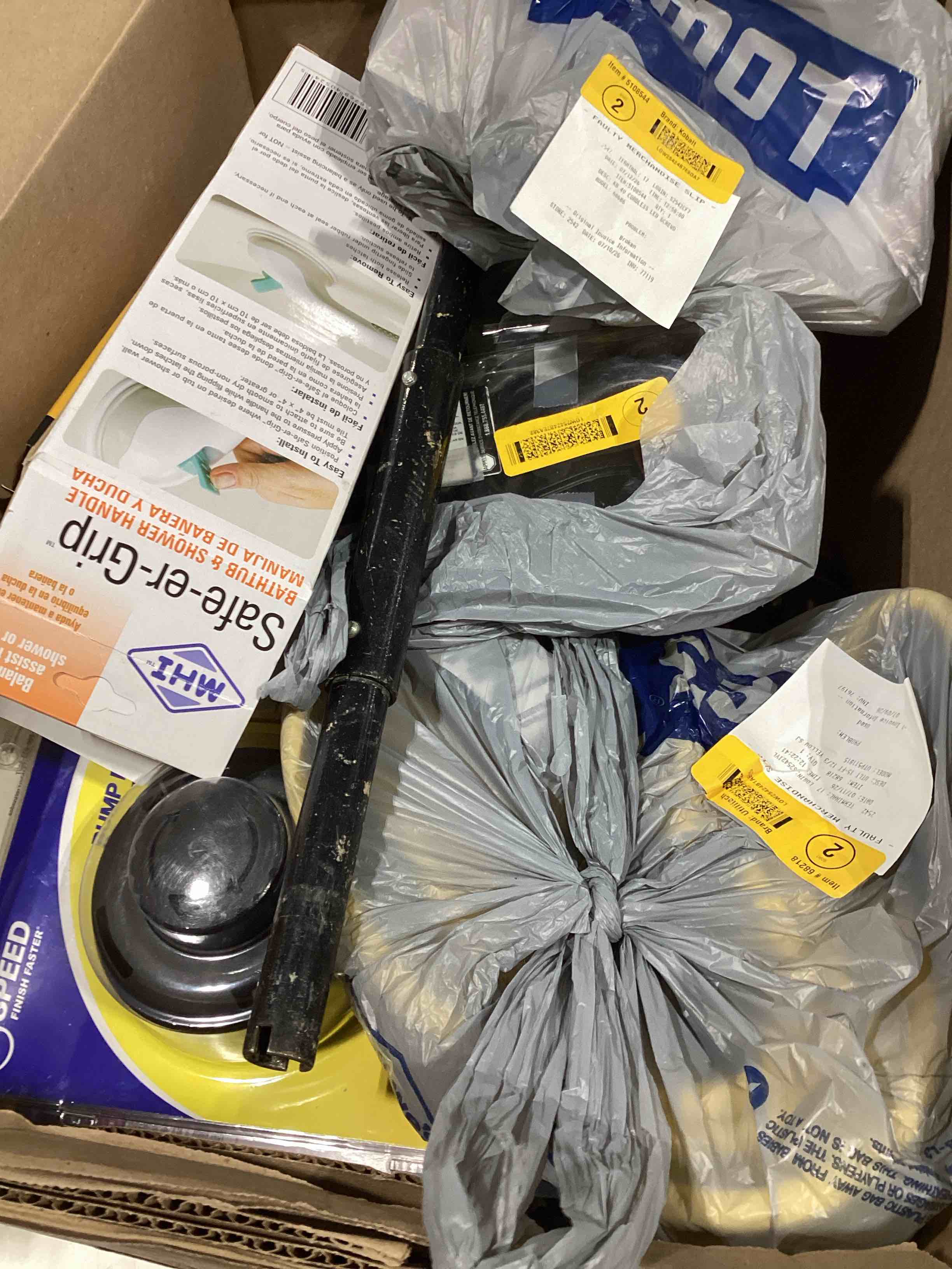 Condition photo showing As Is for misc warehouse tools 