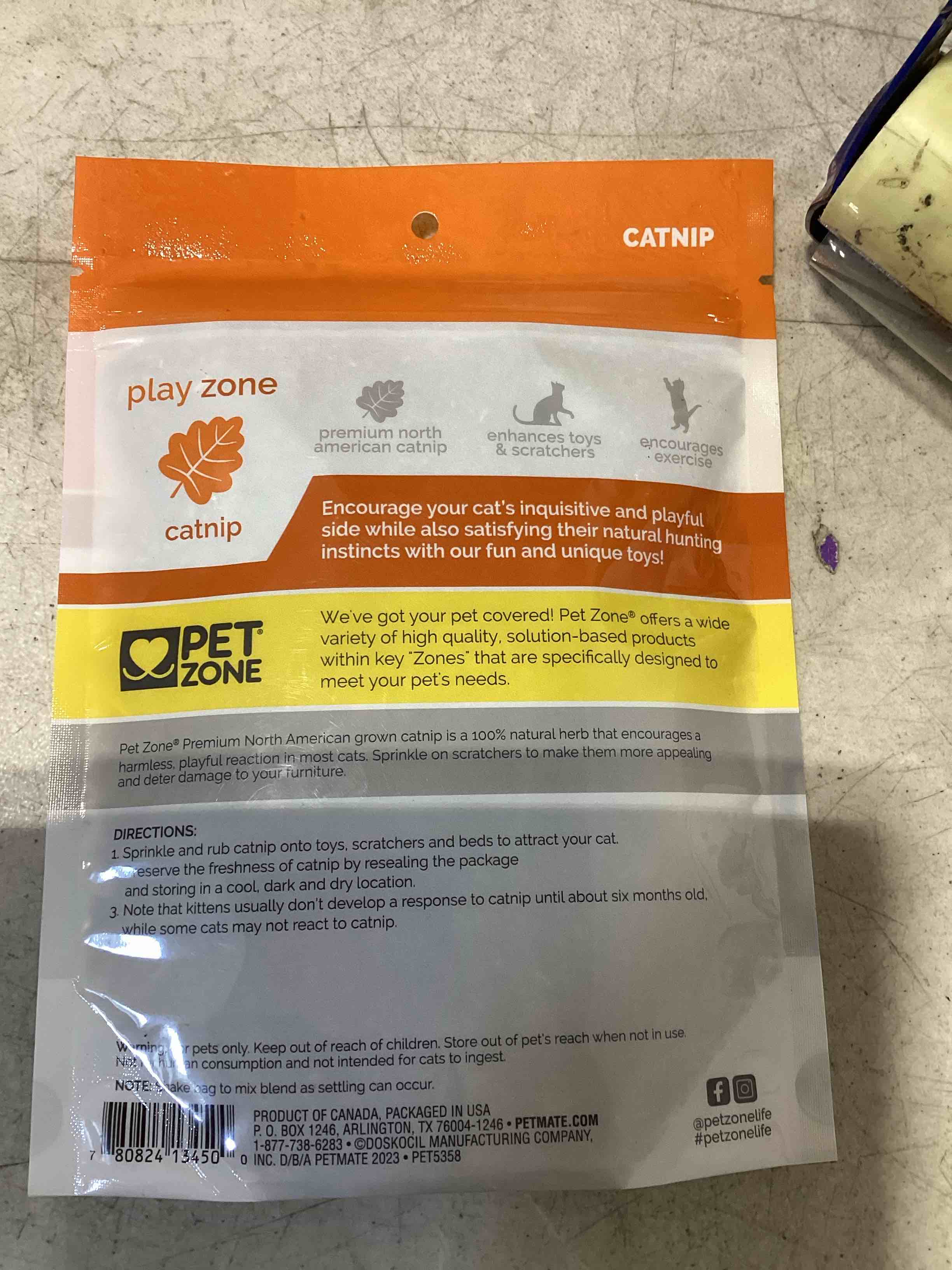 102813 1.25 oz pet zone natural catnip cat toy